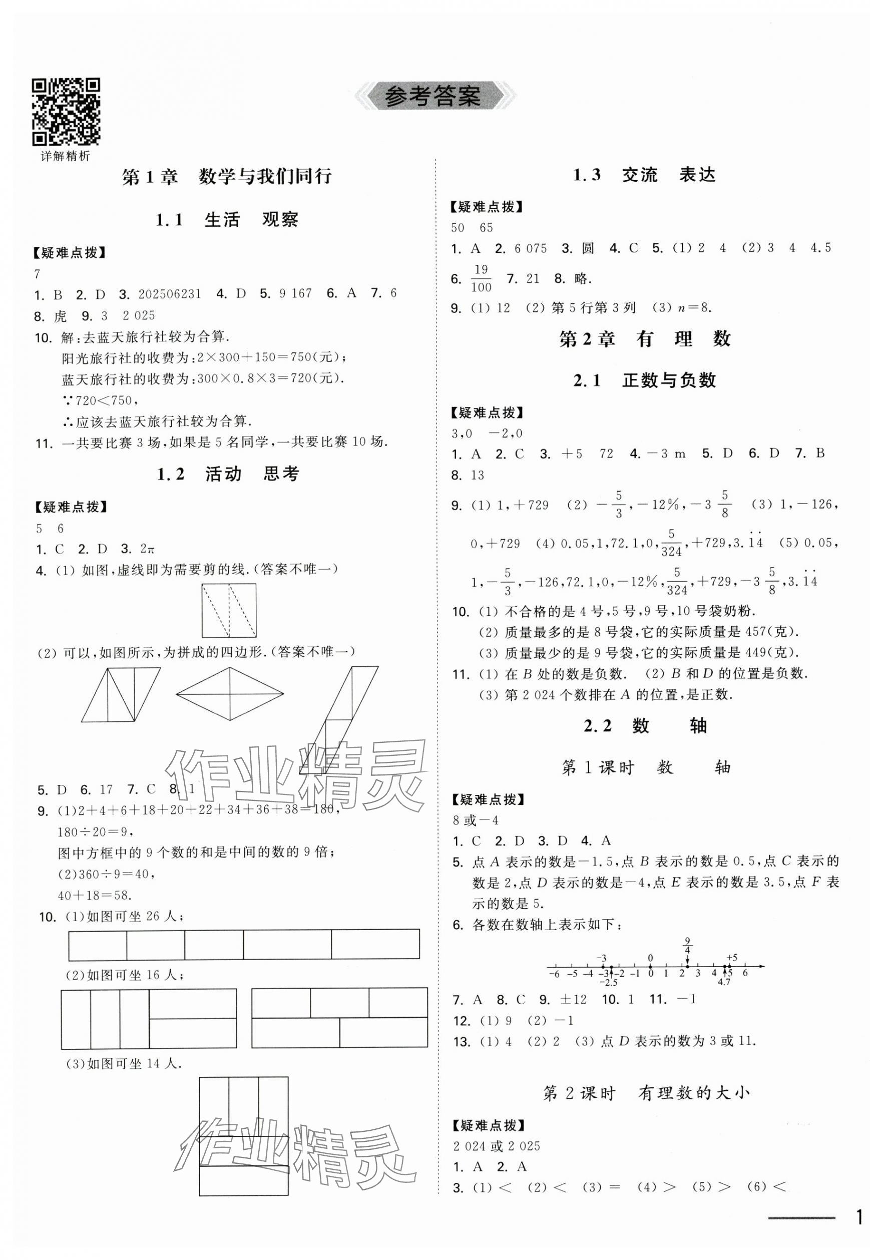 2025年奪冠課課練七年級數(shù)學(xué)上冊蘇科版 第1頁