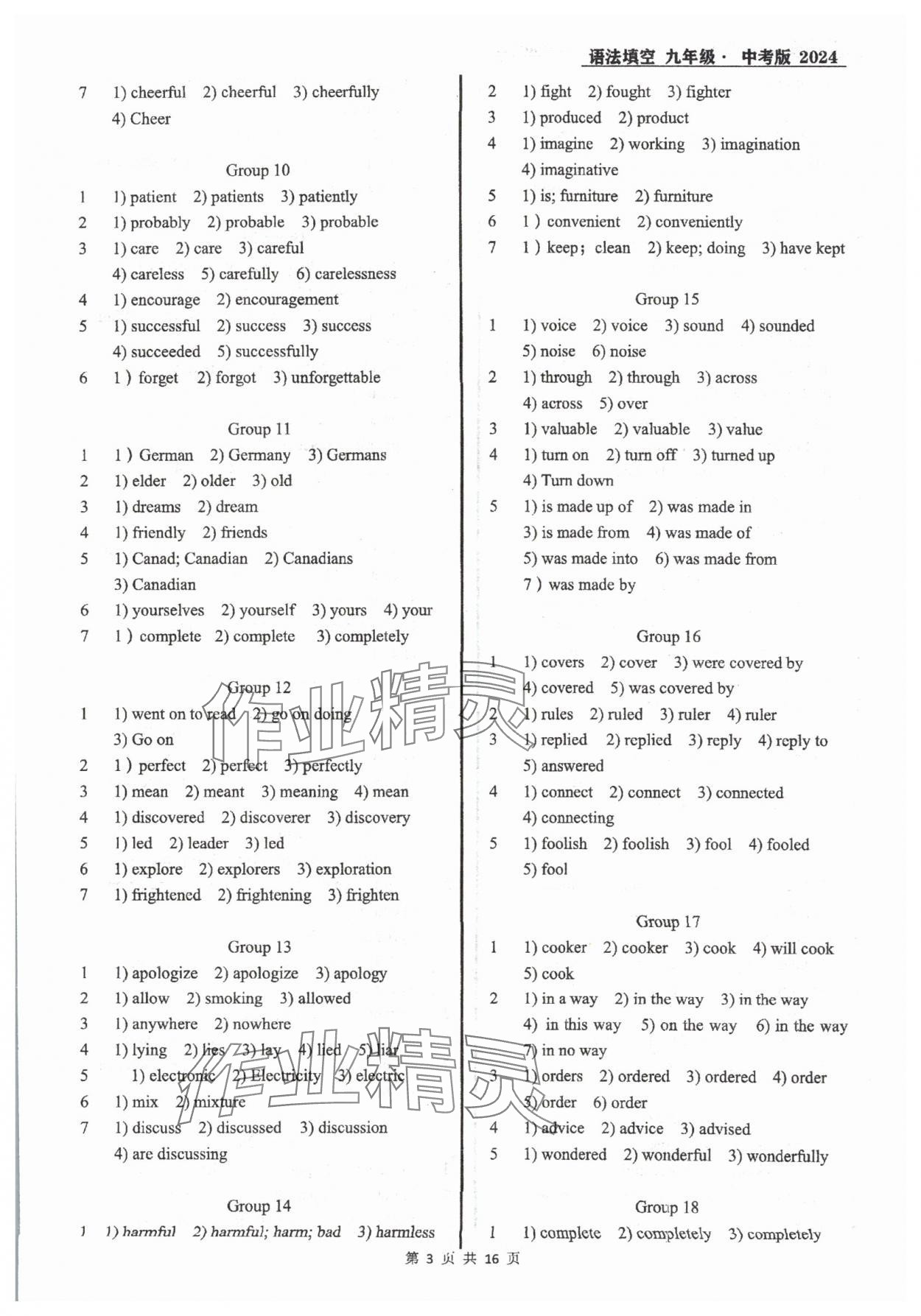 2024年中考英语专题进阶训练九年级中考版&nbsp;第3页