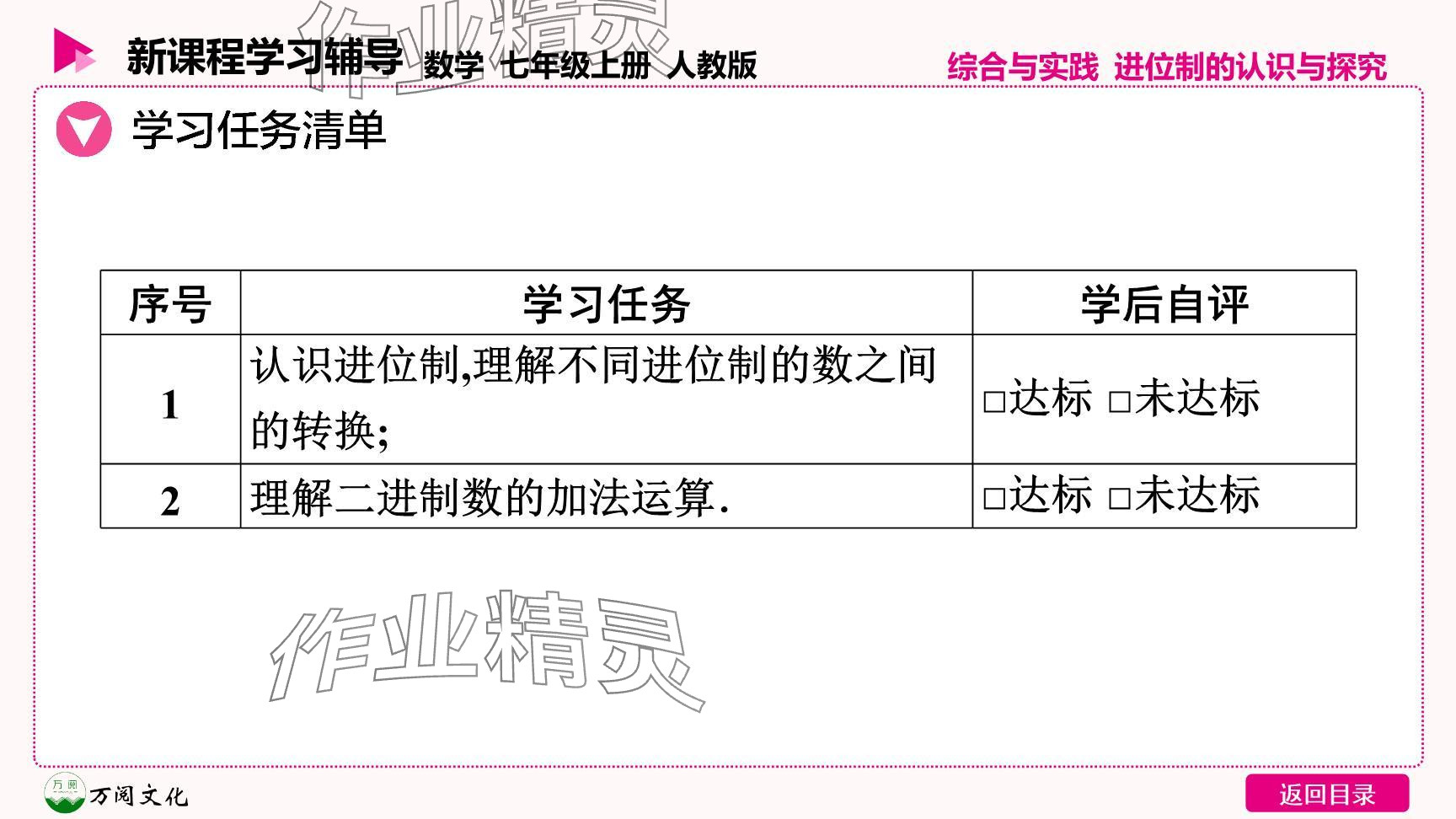 2024年新课程学习辅导七年级数学上册人教版 参考答案第2页