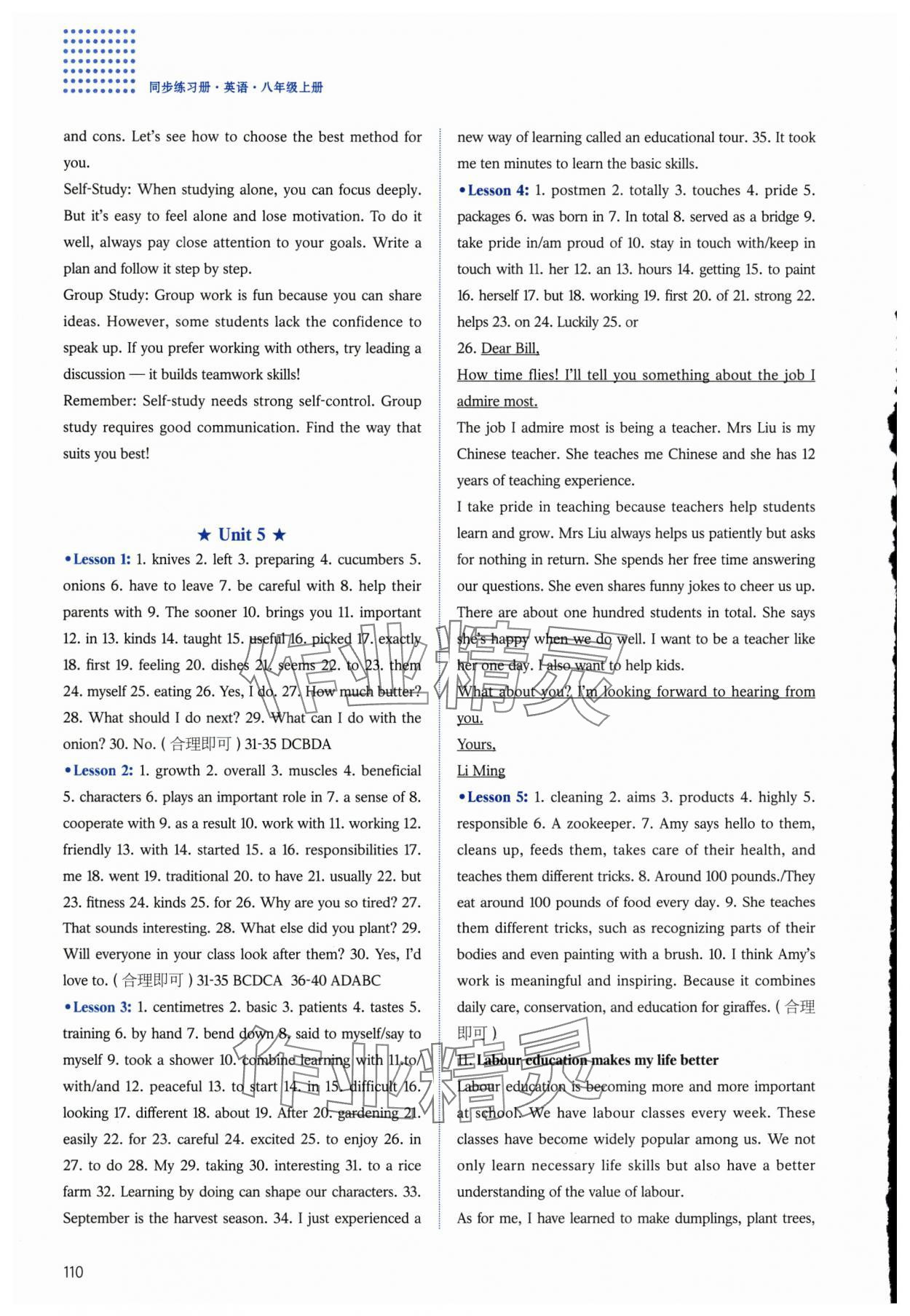 2025年同步練習(xí)冊河北教育出版社八年級英語上冊冀教版 第9頁