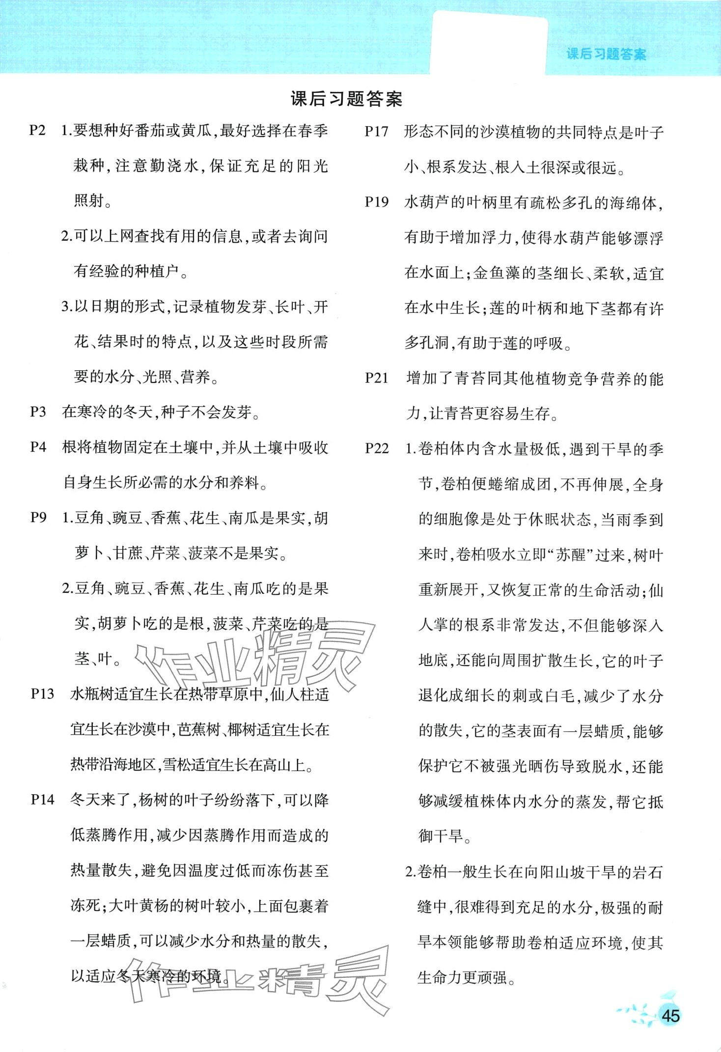 2024年教材課本三年級科學下冊蘇教版 第1頁