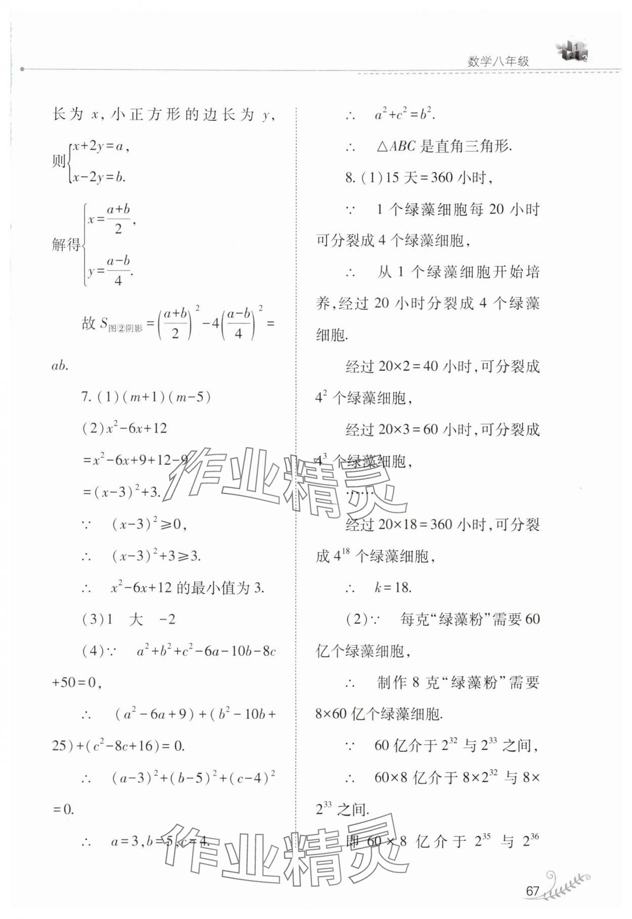 2024年快樂寒假山西教育出版社八年級(jí)數(shù)學(xué)華師大版 第7頁(yè)