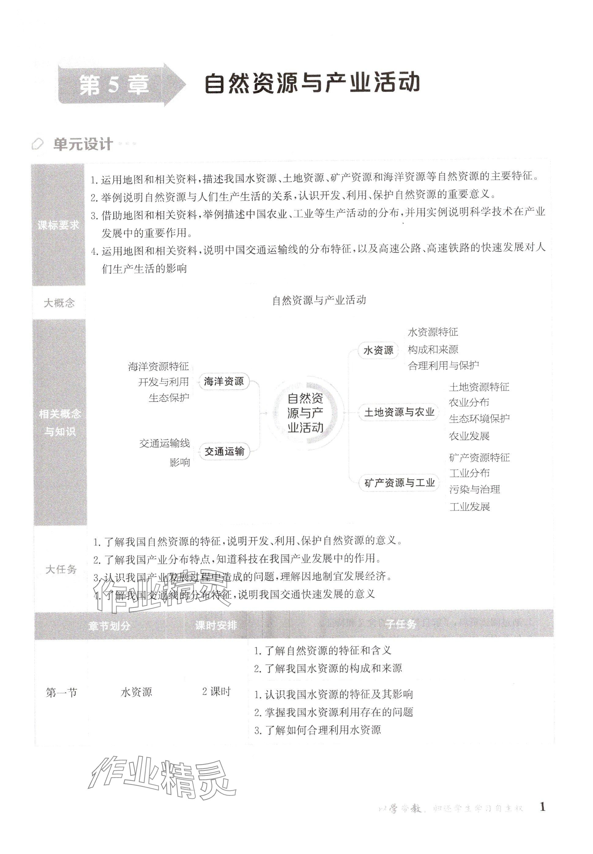 2025年金太陽導學案七年級地理下冊中圖版 參考答案第1頁