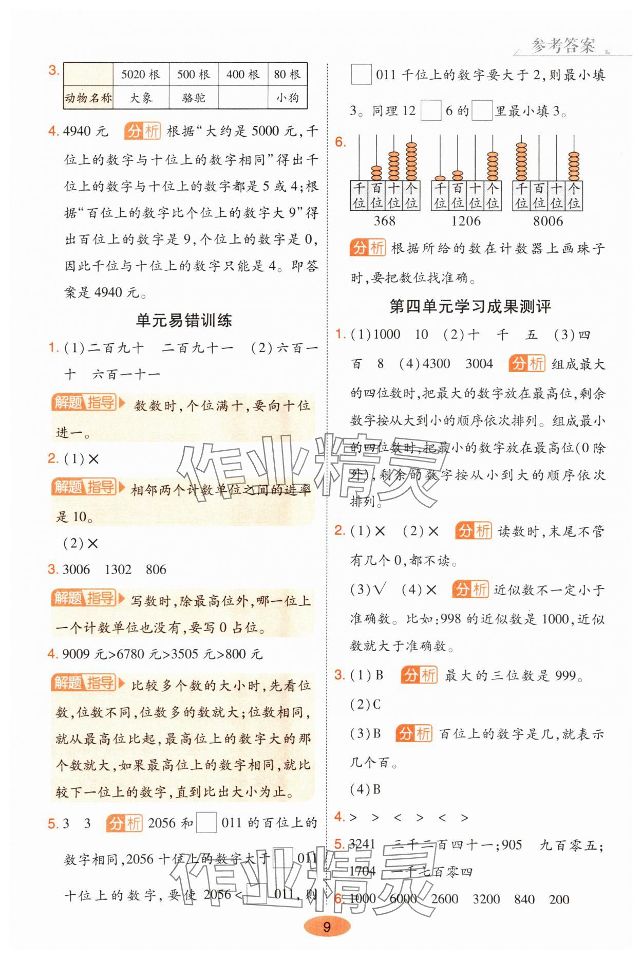 2025年黃岡同步練一日一練二年級數學下冊蘇教版 參考答案第9頁