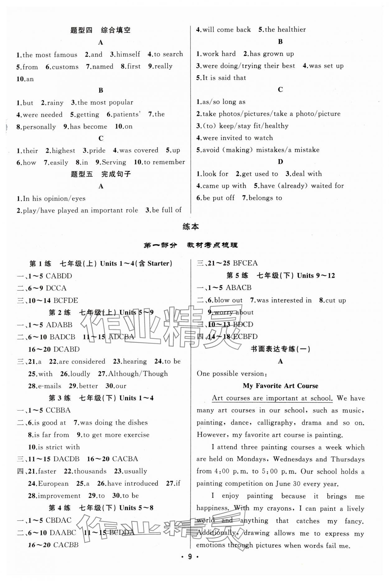 2024年黃岡金牌之路中考精英總復(fù)習(xí)英語(yǔ)湖北專(zhuān)版 第9頁(yè)