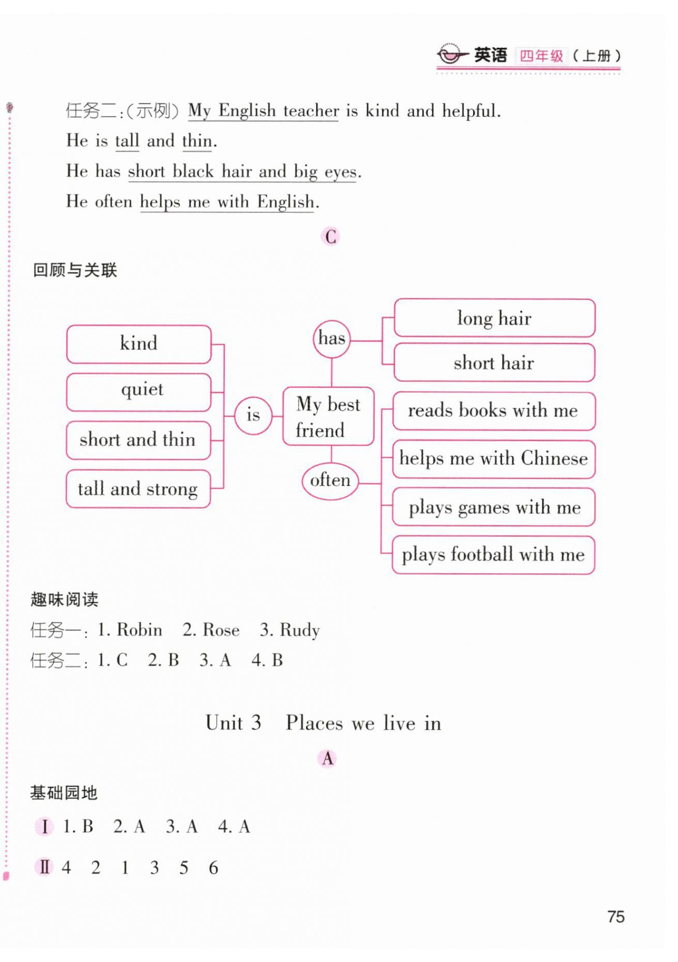 2025年新编基础训练四年级英语上册人教版 第4页