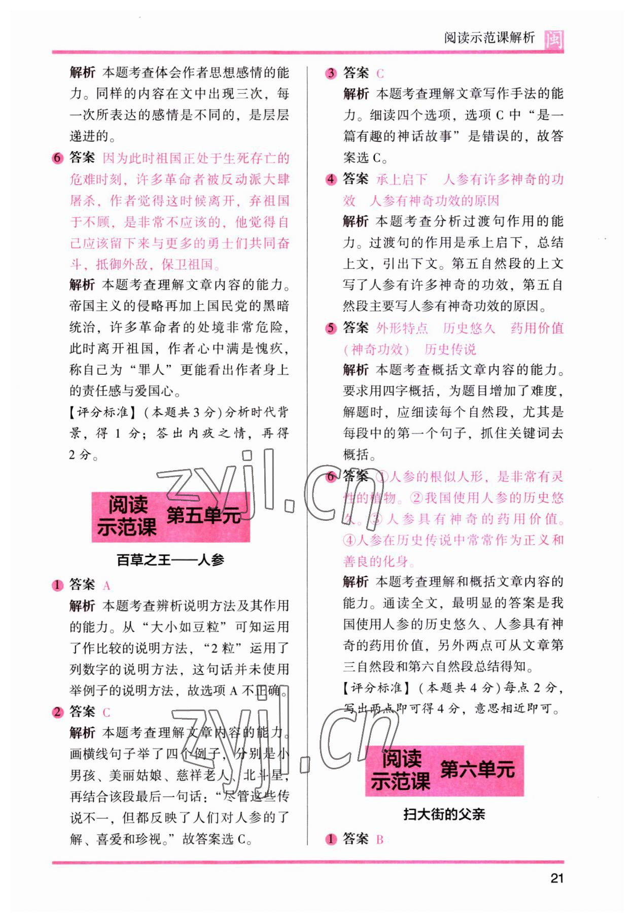 2023年木頭馬閱讀力測評五年級語文部編版A版福建專版 第4頁