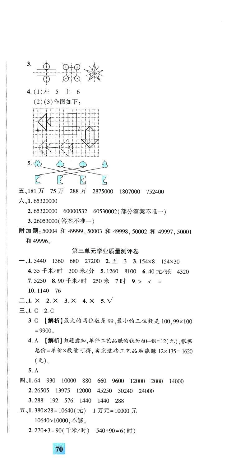 2024年全程無(wú)憂提優(yōu)卷四年級(jí)數(shù)學(xué)下冊(cè)蘇教版 第3頁(yè)