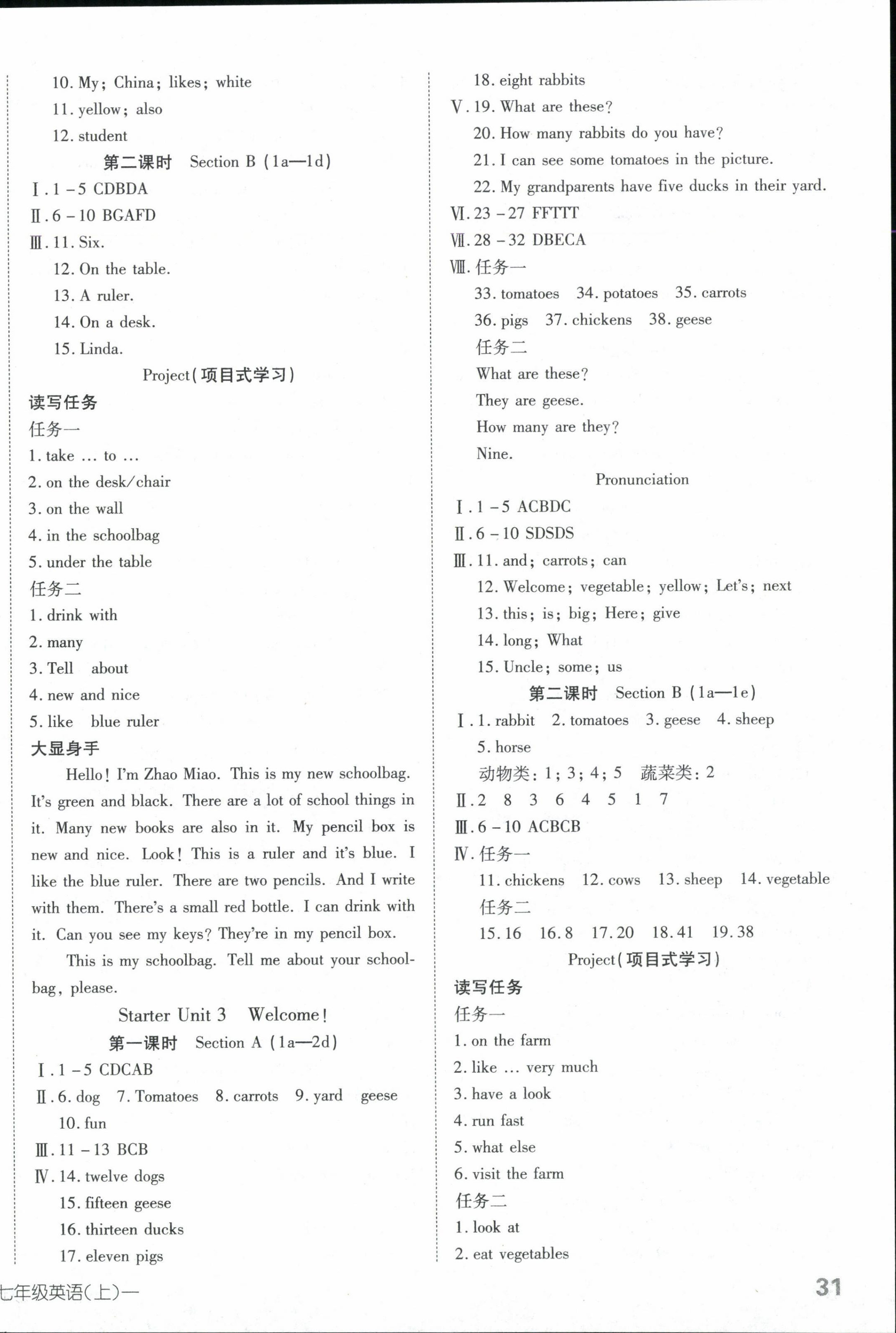 2025年探究在线高效课堂七年级英语上册人教版 第2页