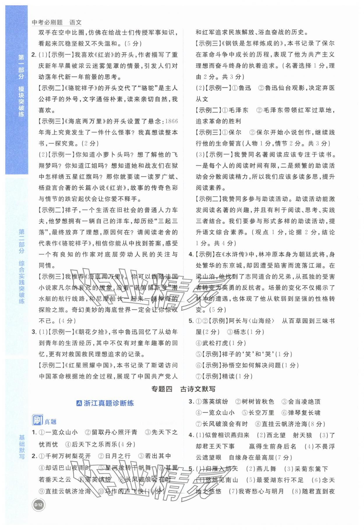 2025年中考必刷題語文浙江專版 第12頁