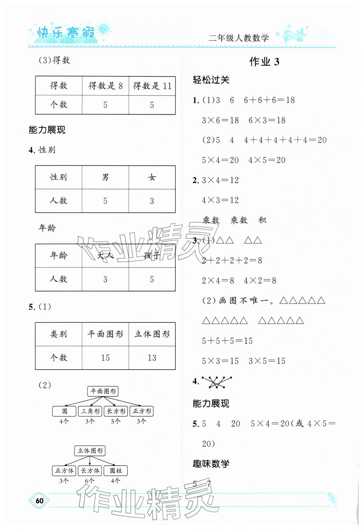 2026年赢在起跑线快乐寒假河北少年儿童出版社二年级数学人教版&nbsp;第2页