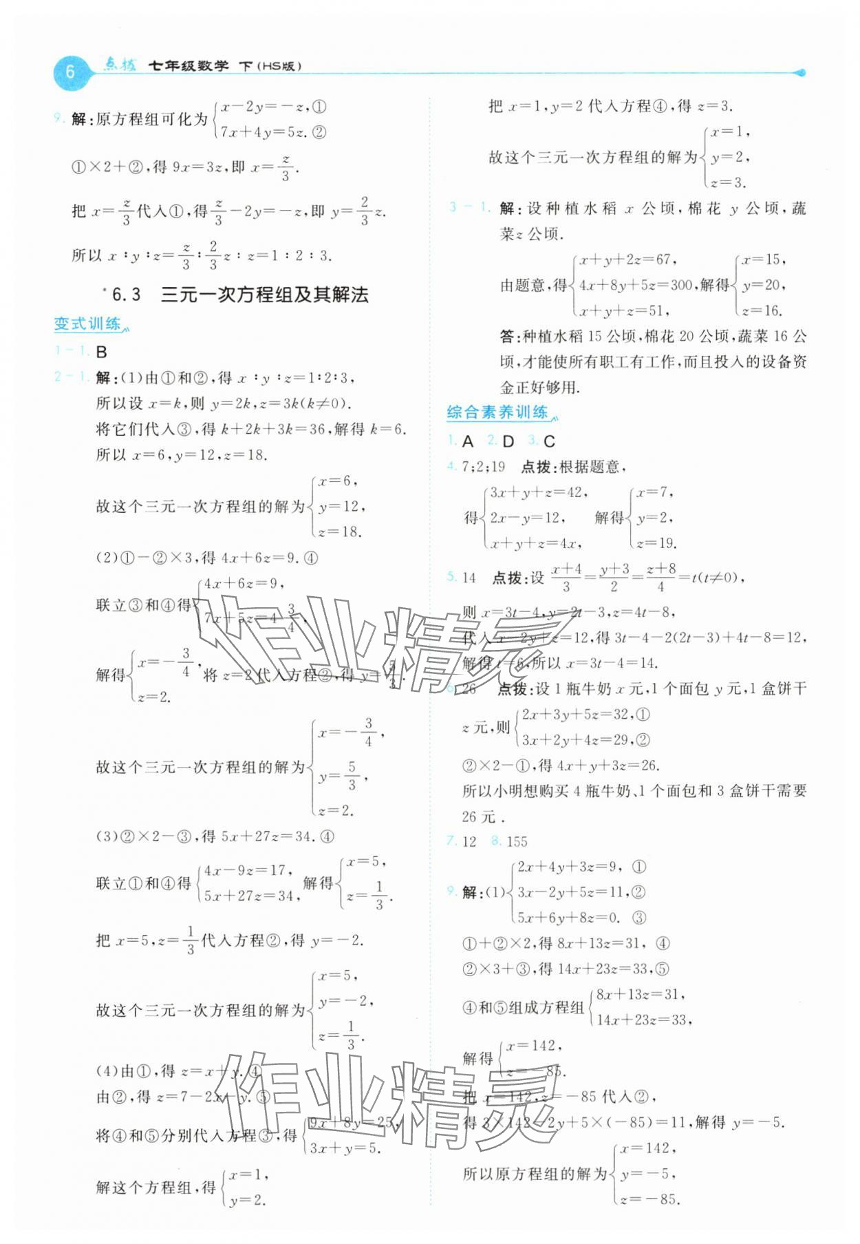 2025年特高級教師點(diǎn)撥七年級數(shù)學(xué)下冊華師大版 第6頁
