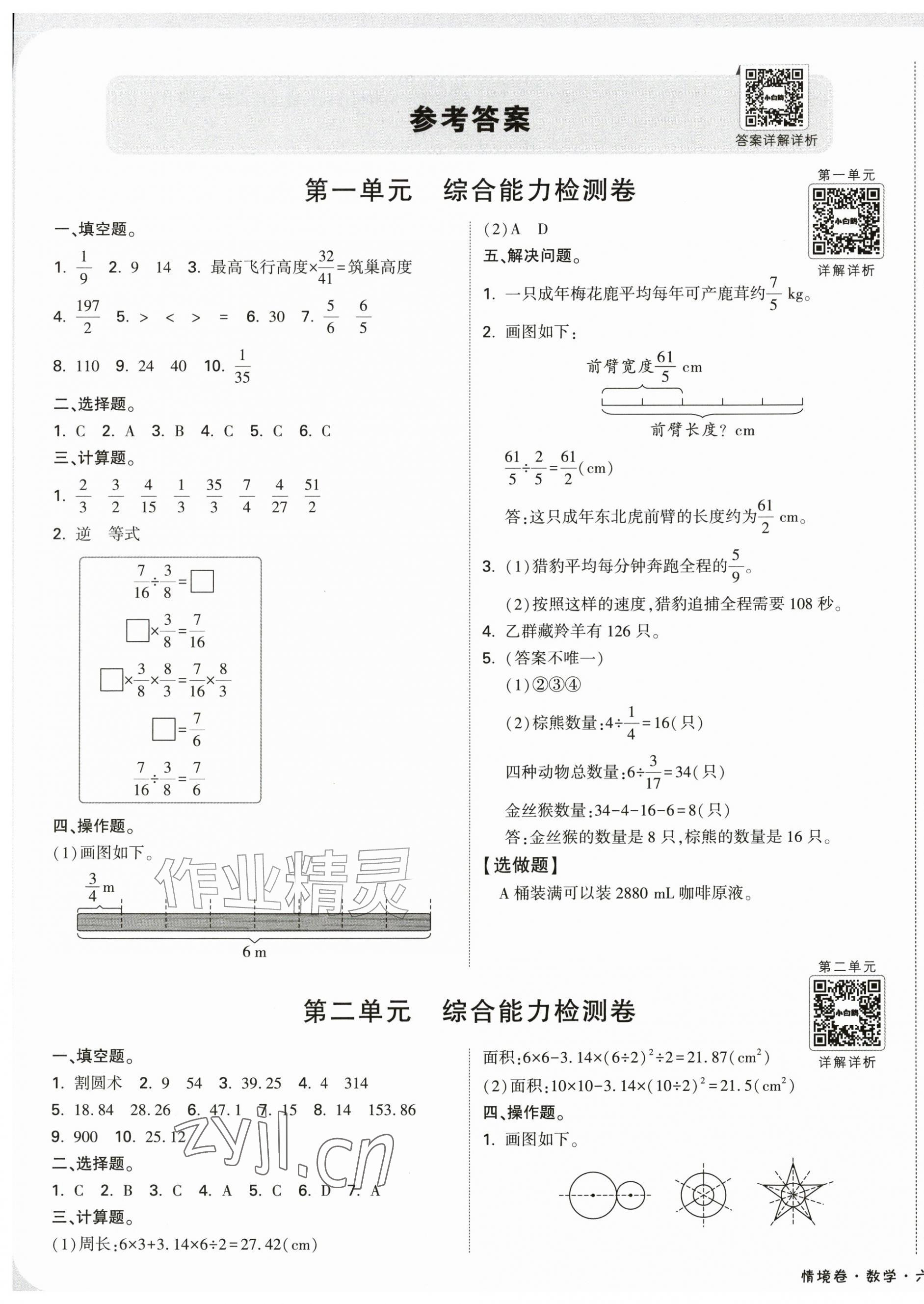 2026年小白鸥情境卷六年级数学上册北师大版&nbsp;第1页