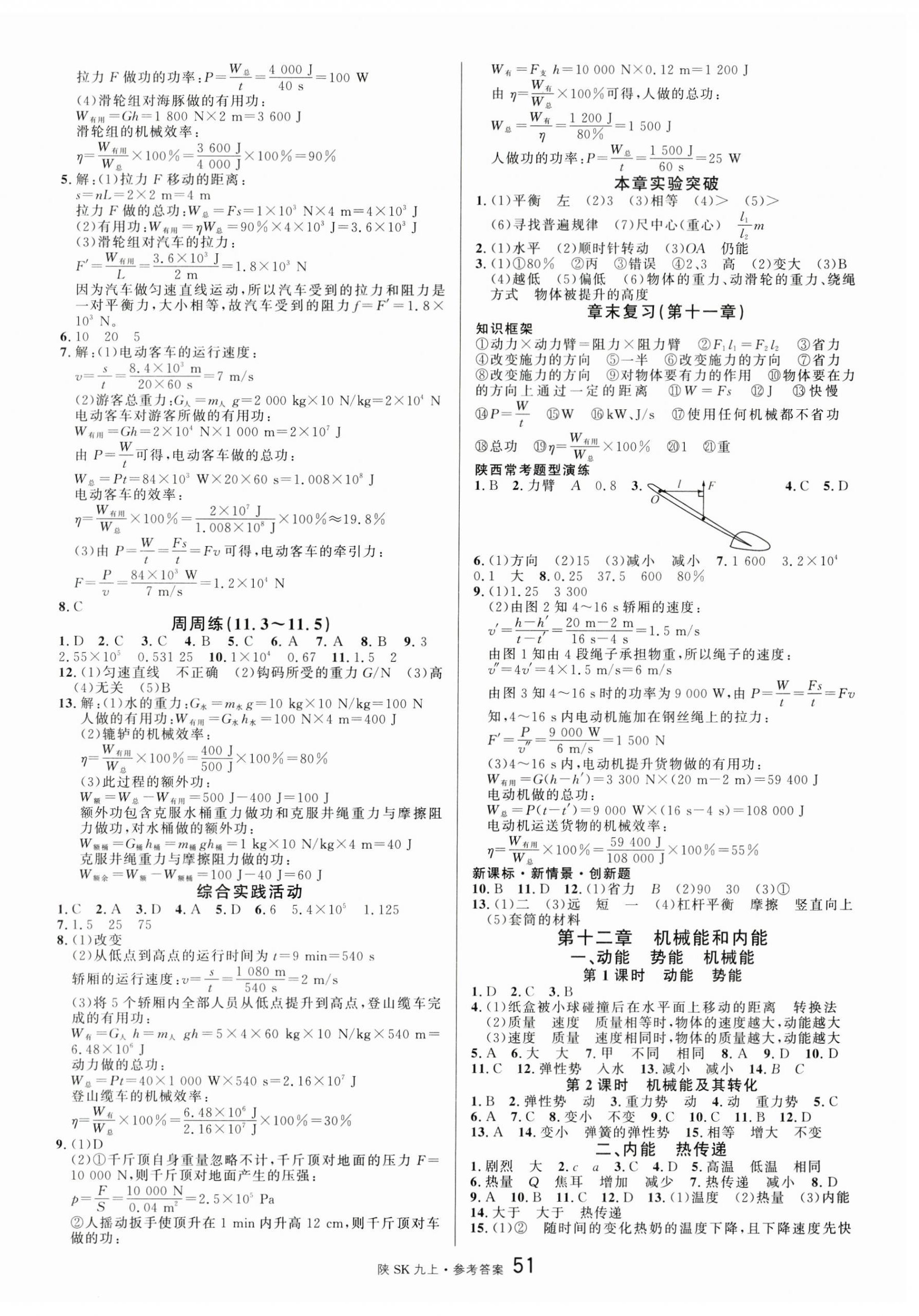 2024年名校課堂九年級(jí)物理上冊(cè)蘇科版陜西專版 第3頁