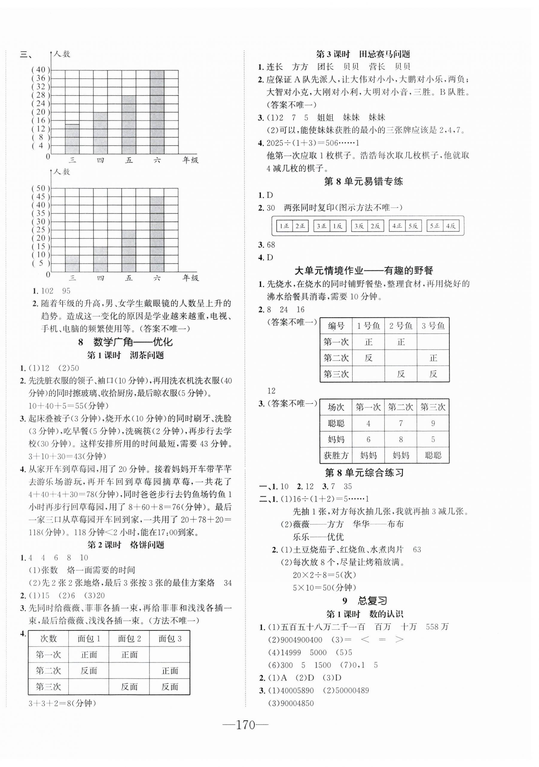 2025年一课3练培优作业本四年级数学上册人教版福建专版 第8页