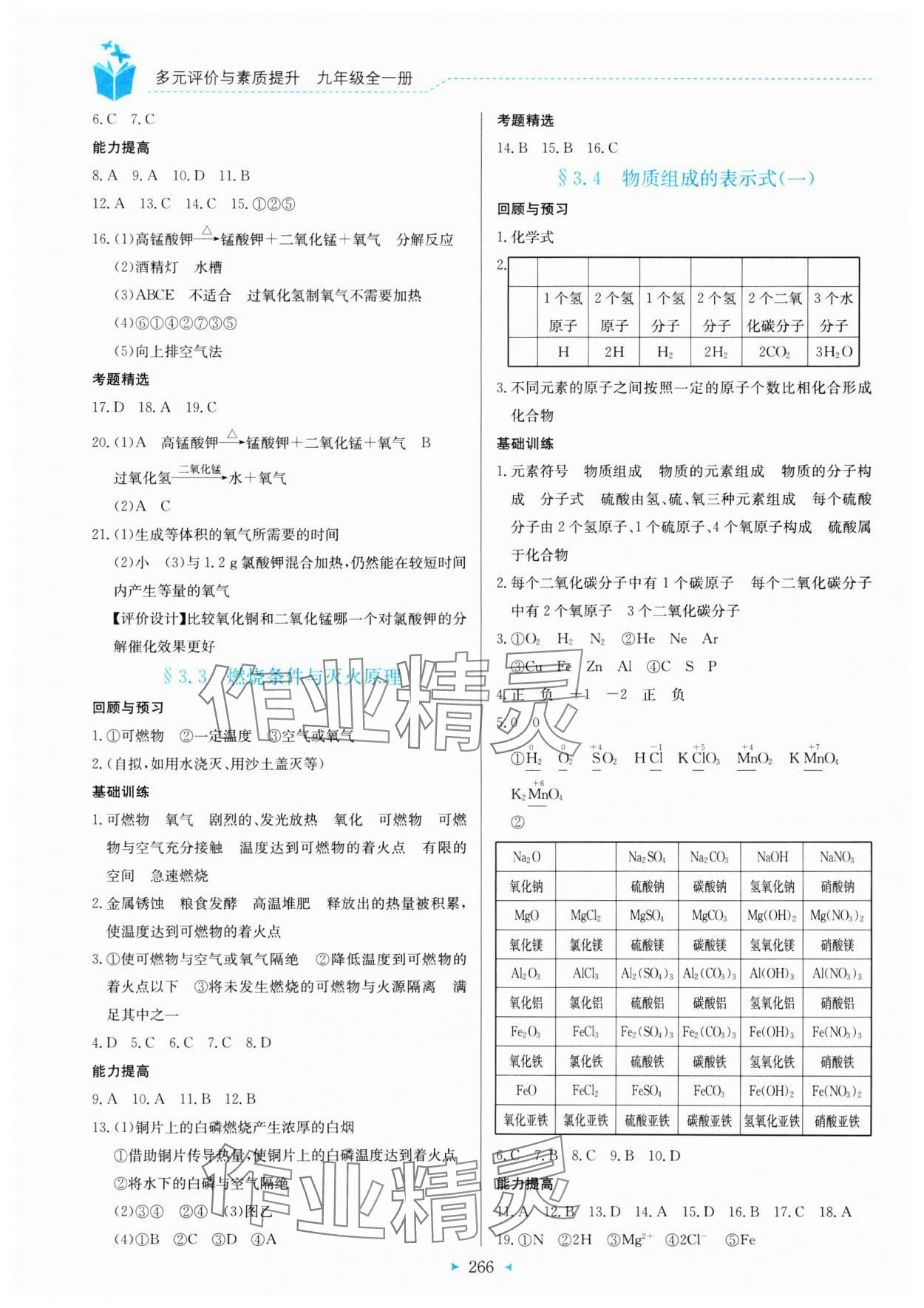 2023年多元評價與素質(zhì)提升九年級化學全一冊科粵版 第6頁