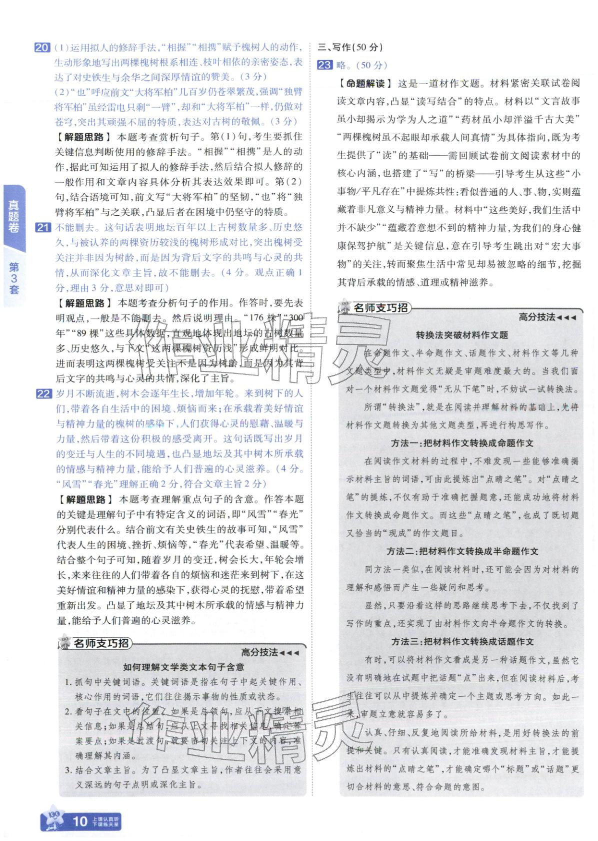 2026年金考卷中考试题汇编45套语文人教版山东专版 第10页