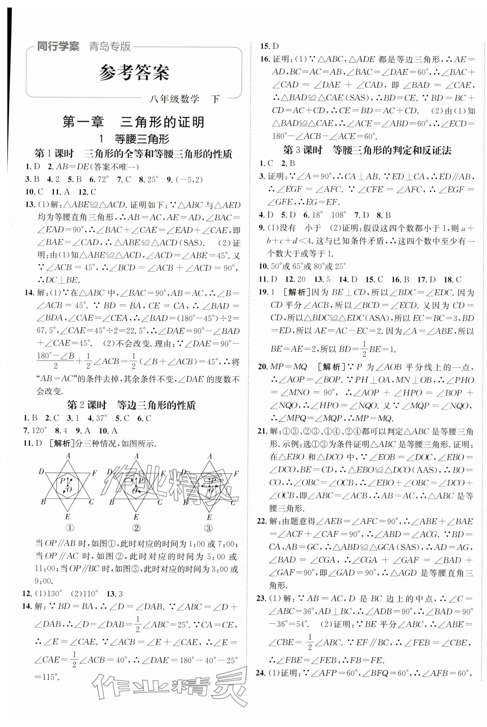 2025年同行學(xué)案學(xué)練測八年級數(shù)學(xué)下冊北師大版青島專版 第1頁