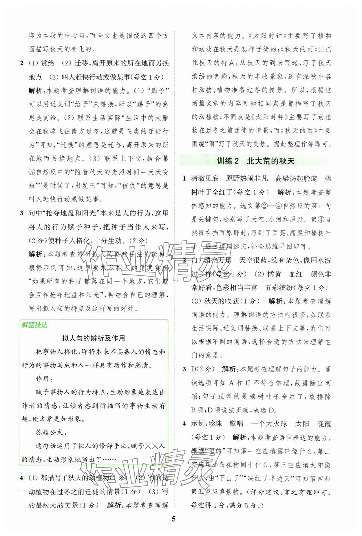 2025年通城学典组合训练三年级语文上册人教版 第5页