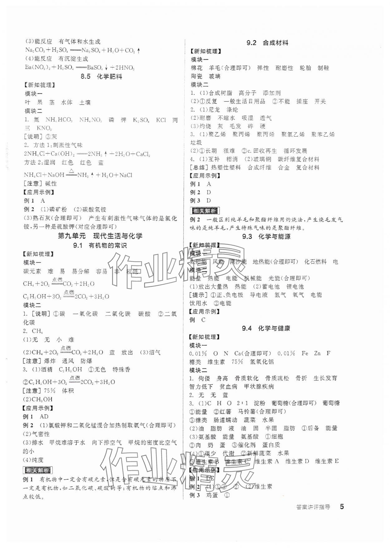 2025年全品学练考九年级化学下册科粤版 第5页