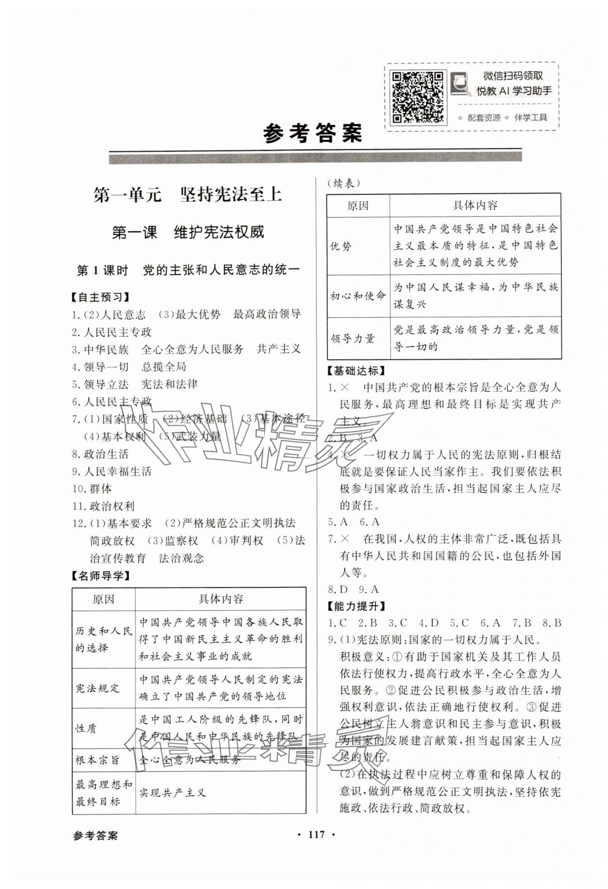 2025年同步导学与优化训练八年级道德与法治下册人教版 第1页