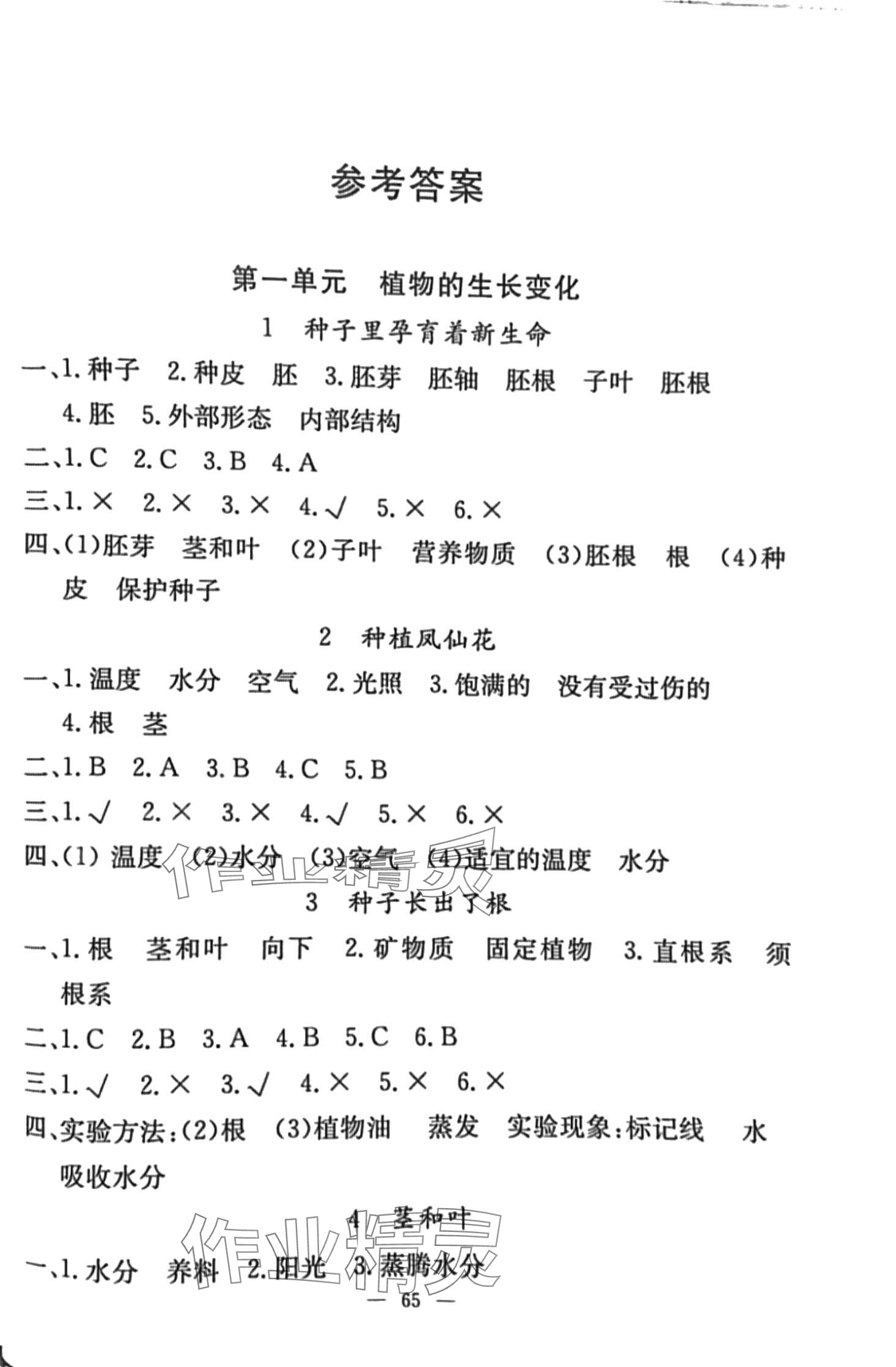 2024年同步練習(xí)冊(cè)山東科學(xué)技術(shù)出版社四年級(jí)下冊(cè)教科版 第1頁(yè)