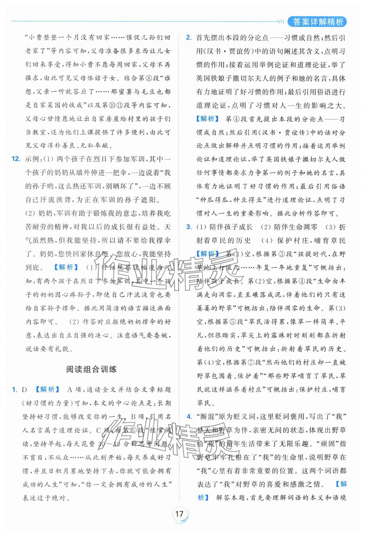 2024年亮點(diǎn)給力全優(yōu)練霸九年級(jí)語文下冊(cè)人教版 第17頁