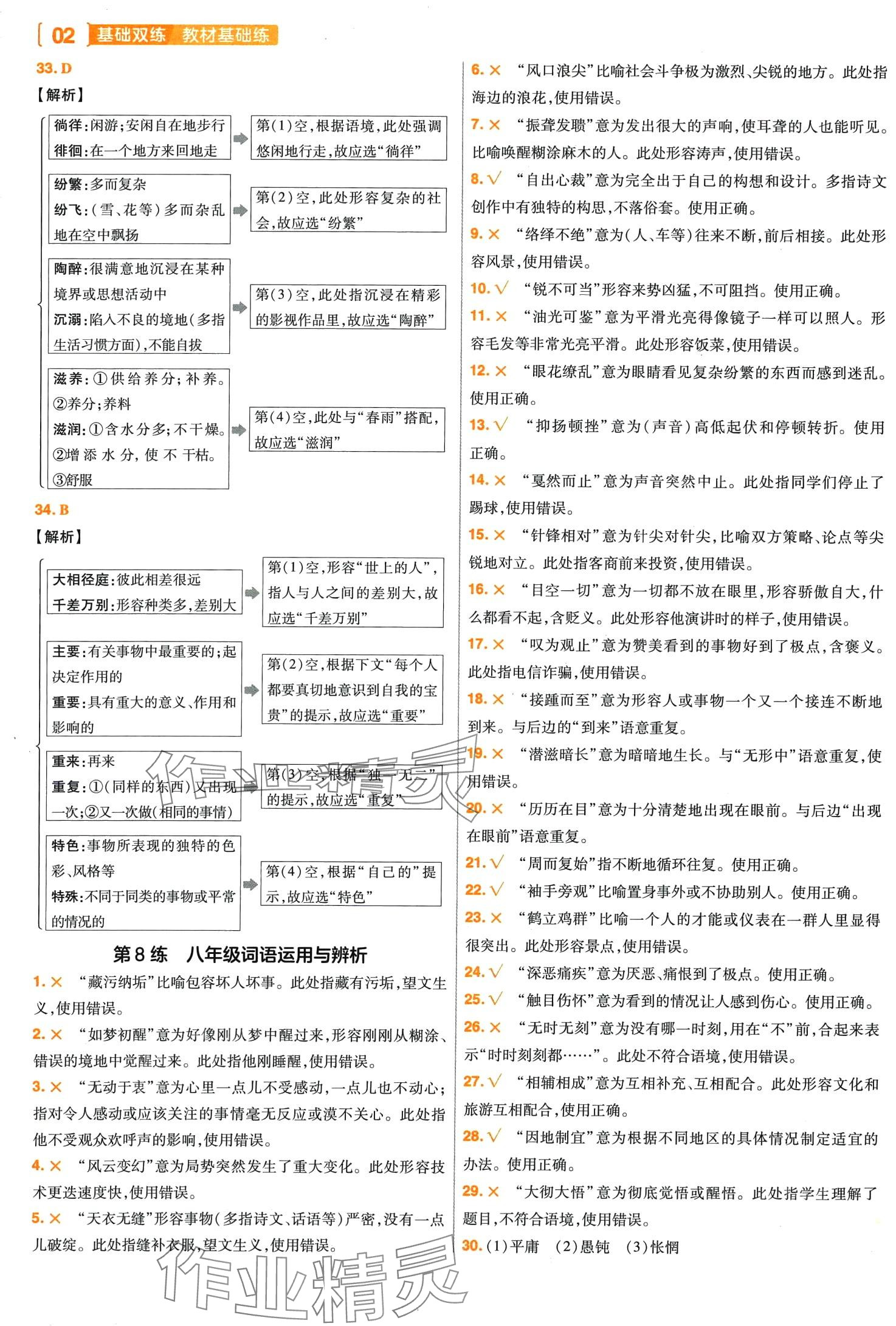 2024年基礎(chǔ)雙練語文中考人教版 第4頁