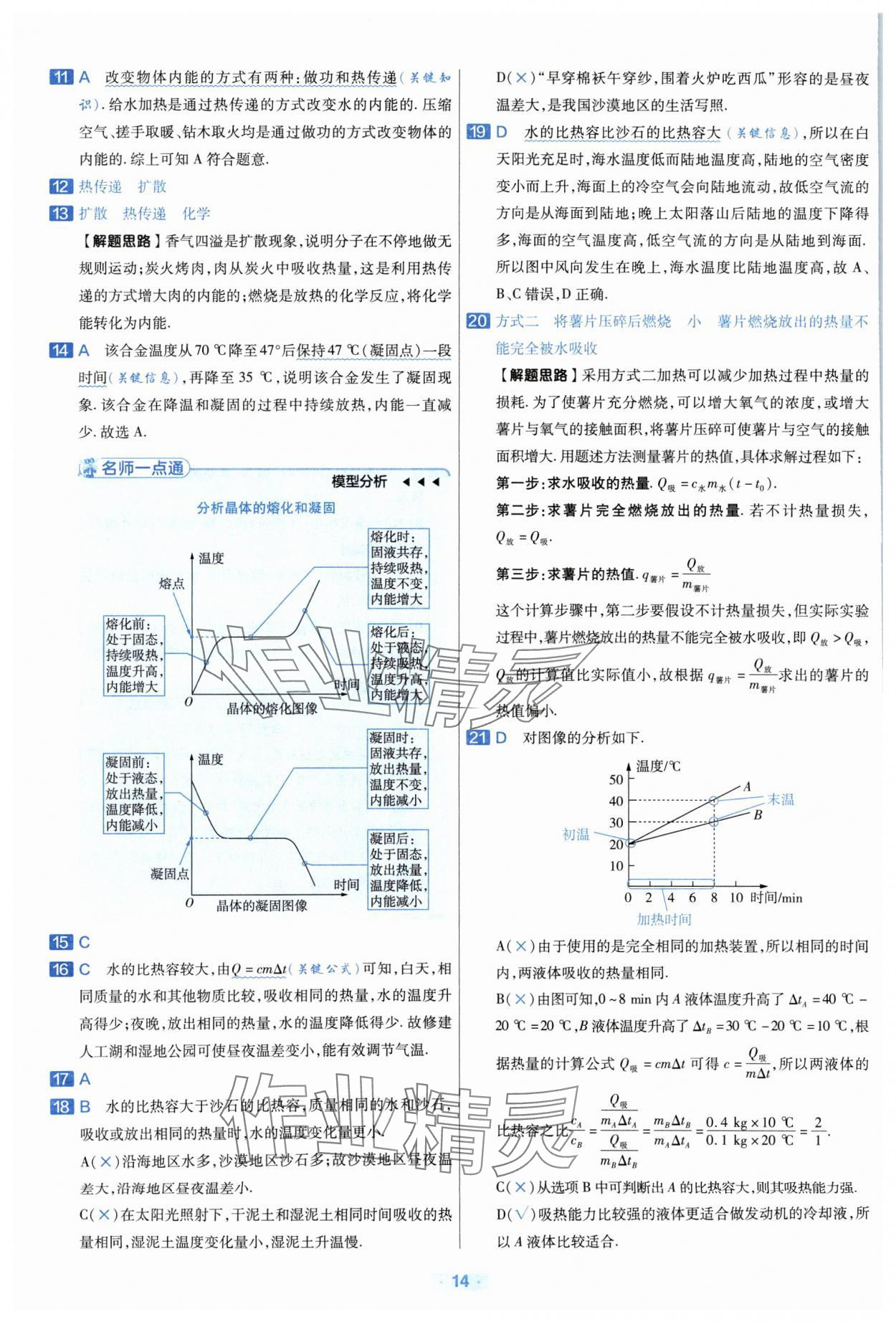 2024年金考卷中考真題分類訓(xùn)練物理 參考答案第13頁(yè)