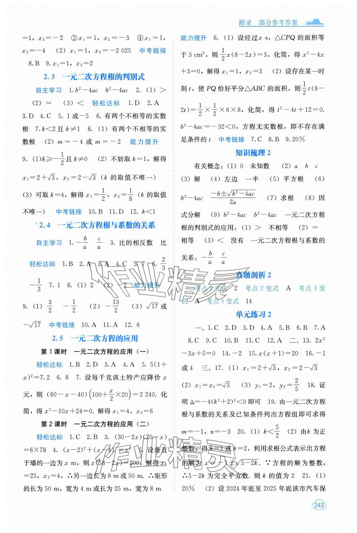 2025年自主学习能力测评九年级数学全一册湘教版 第3页