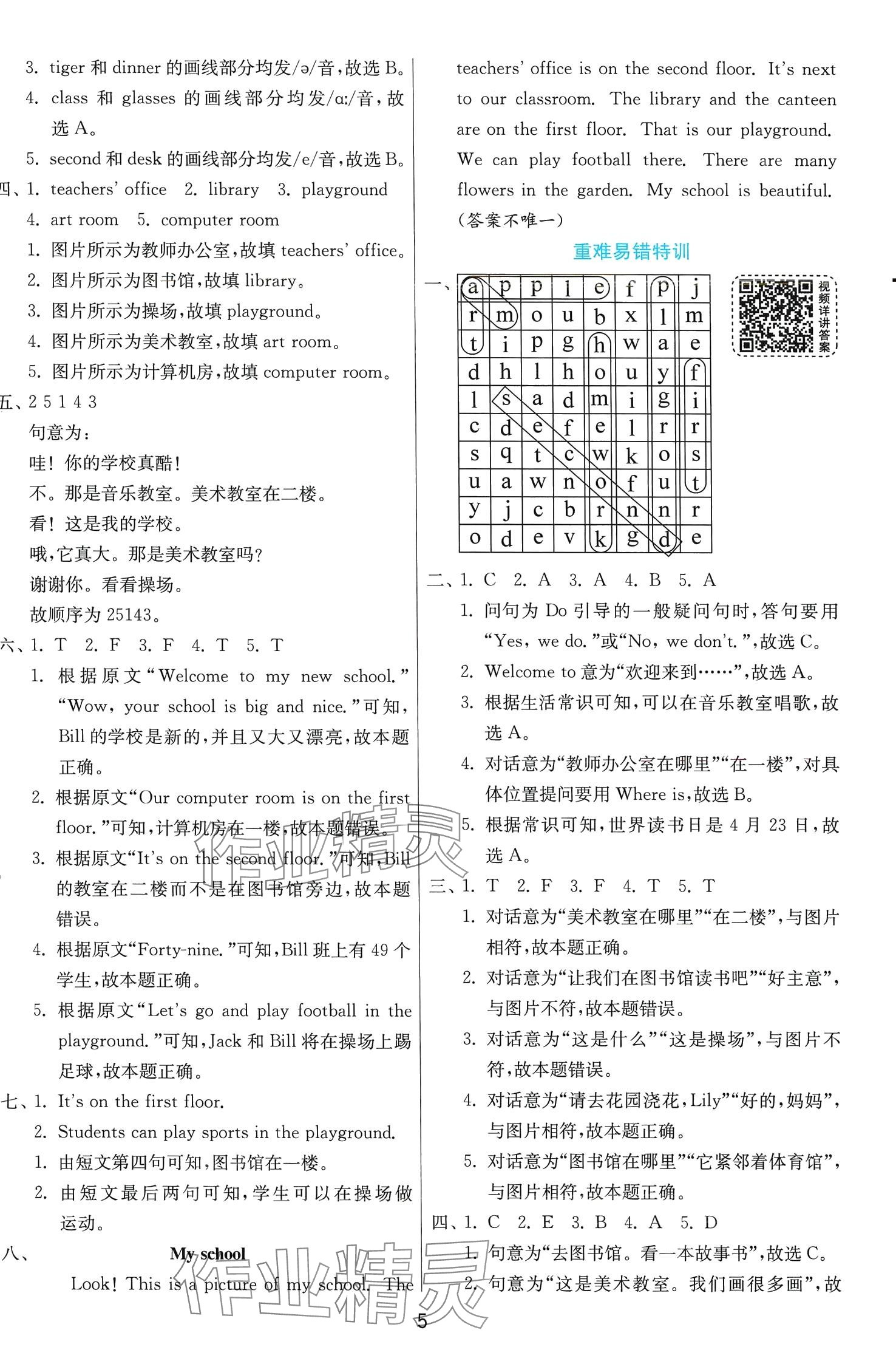 2024年1課3練江蘇人民出版社四年級(jí)英語(yǔ)下冊(cè)人教版 第5頁(yè)