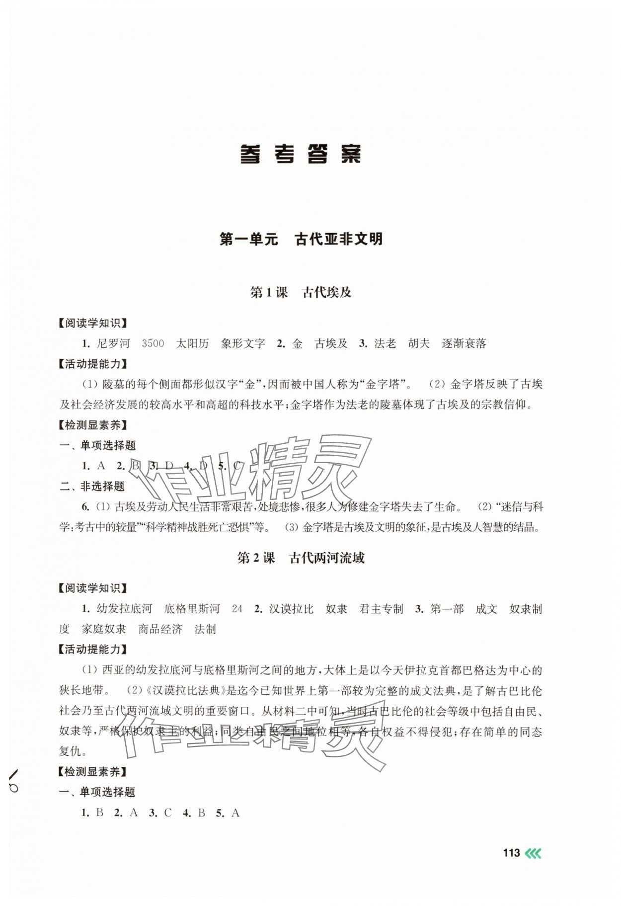 2025年伴你学九年级历史上册人教版 第1页