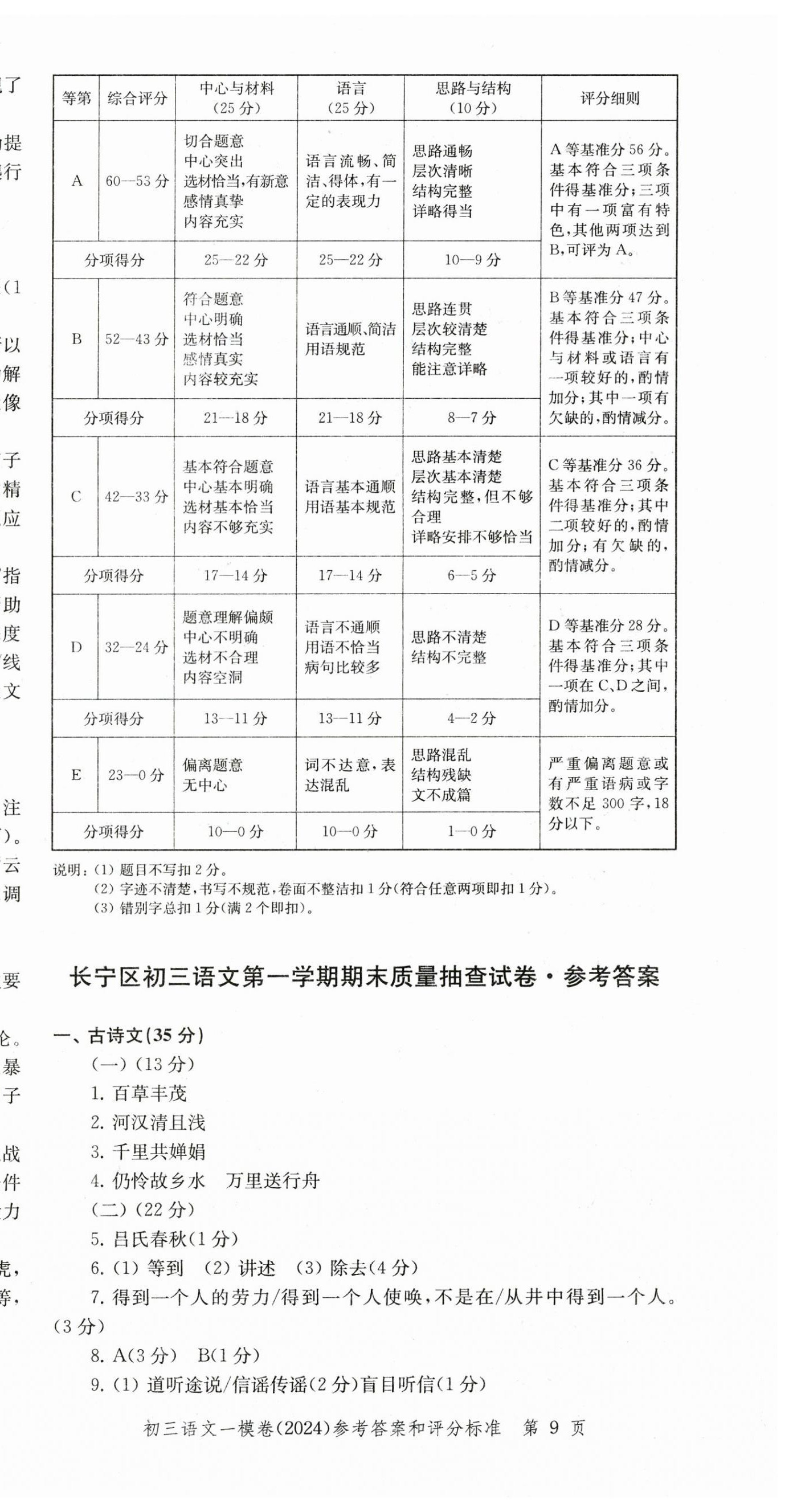 2025年文化课强化训练语文中考三年合订本2022~2024&nbsp;第9页