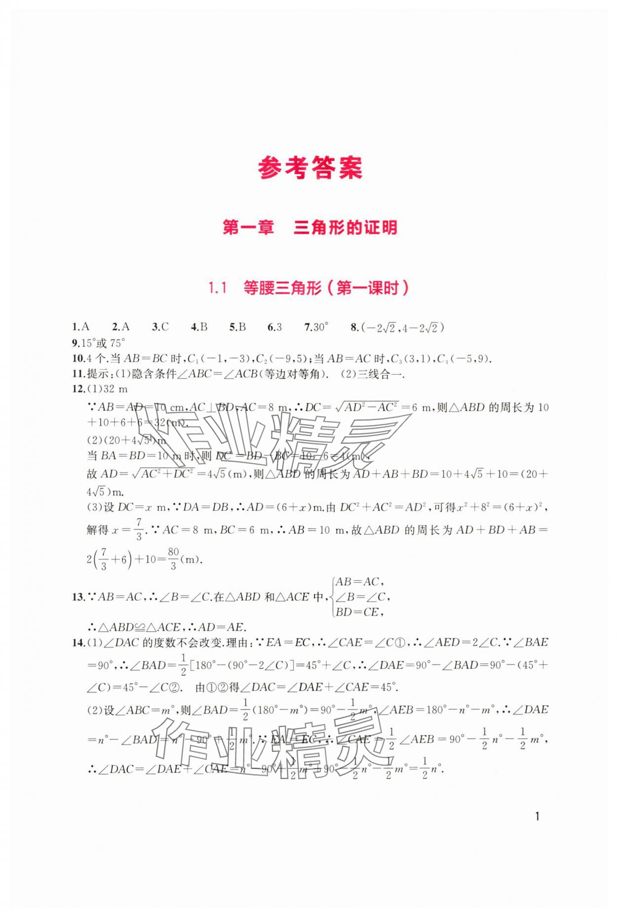 2024年新课程实践与探究丛书八年级数学下册北师大版 第1页