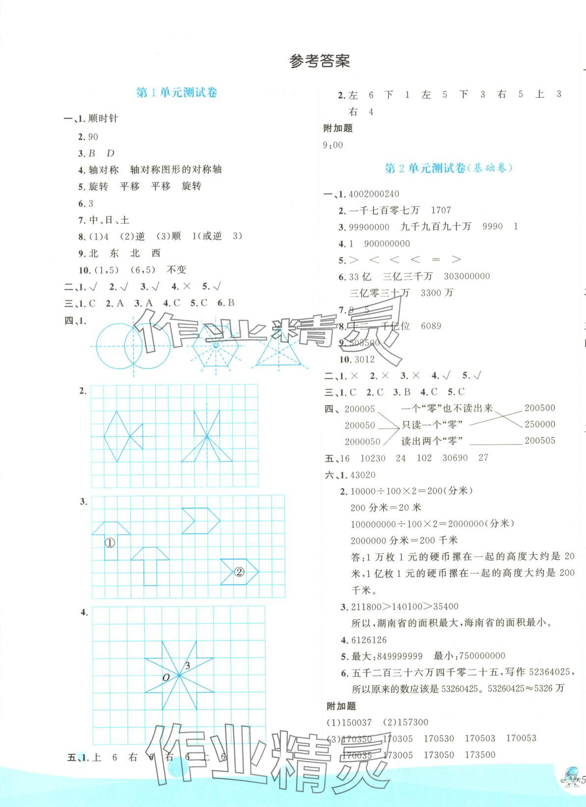 2025年優秀生測試卷四年級數學下冊蘇教版 第1頁