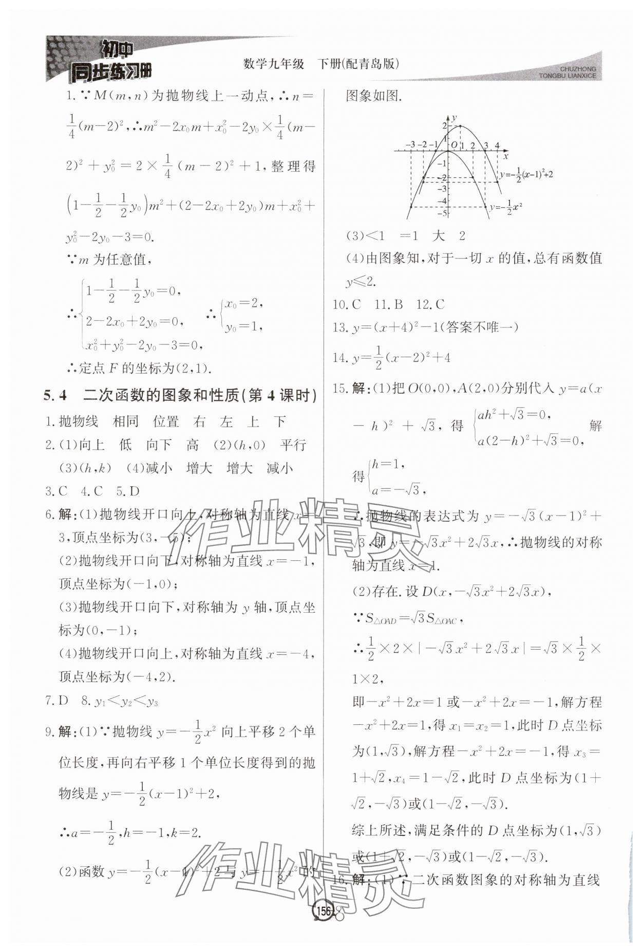 2025年同步練習(xí)冊(cè)北京教育出版社九年級(jí)數(shù)學(xué)下冊(cè)青島版 第10頁