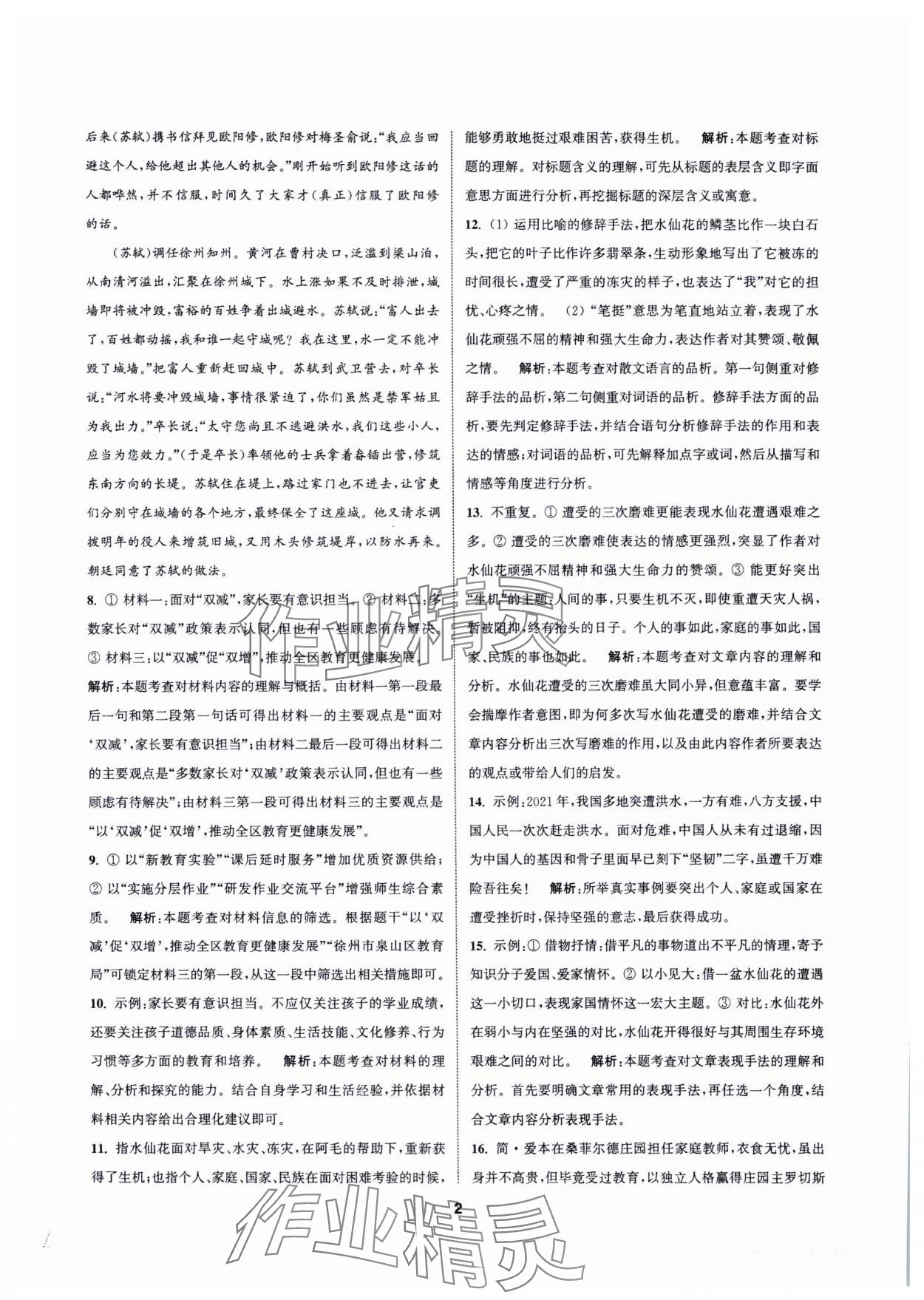 2025年拔尖中考冲刺卷语文徐州专版 第2页