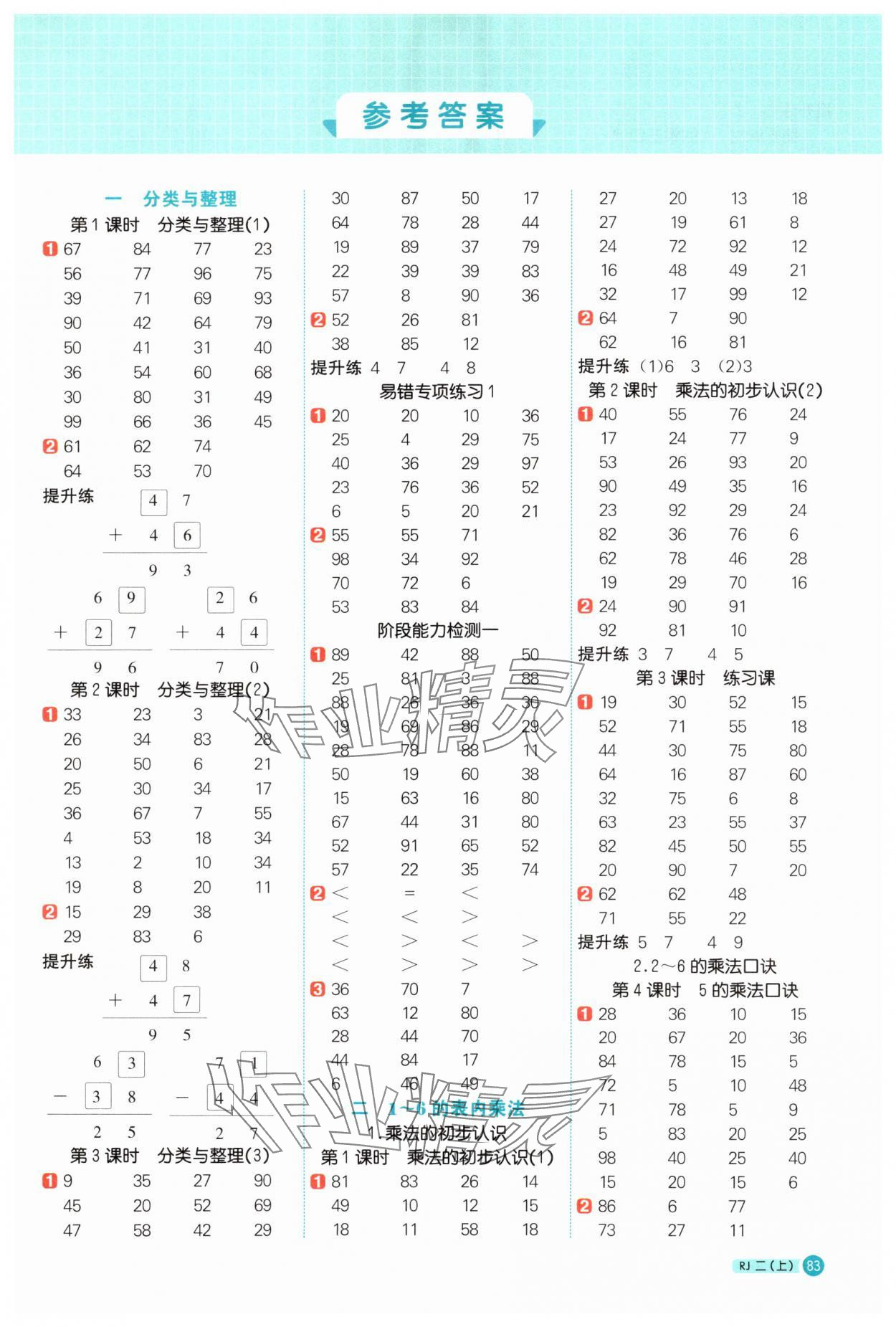 2025年陽光同學(xué)計算小達(dá)人二年級數(shù)學(xué)上冊人教版 第1頁