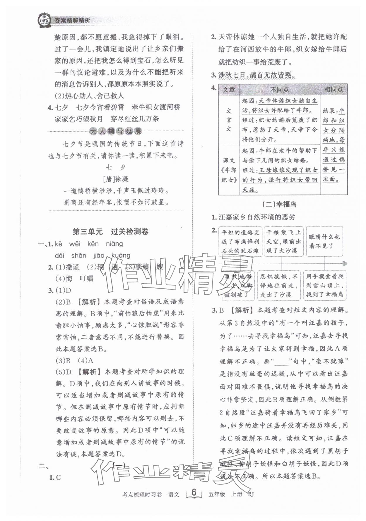 2023年王朝霞考點梳理時習卷五年級語文上冊人教版 第6頁