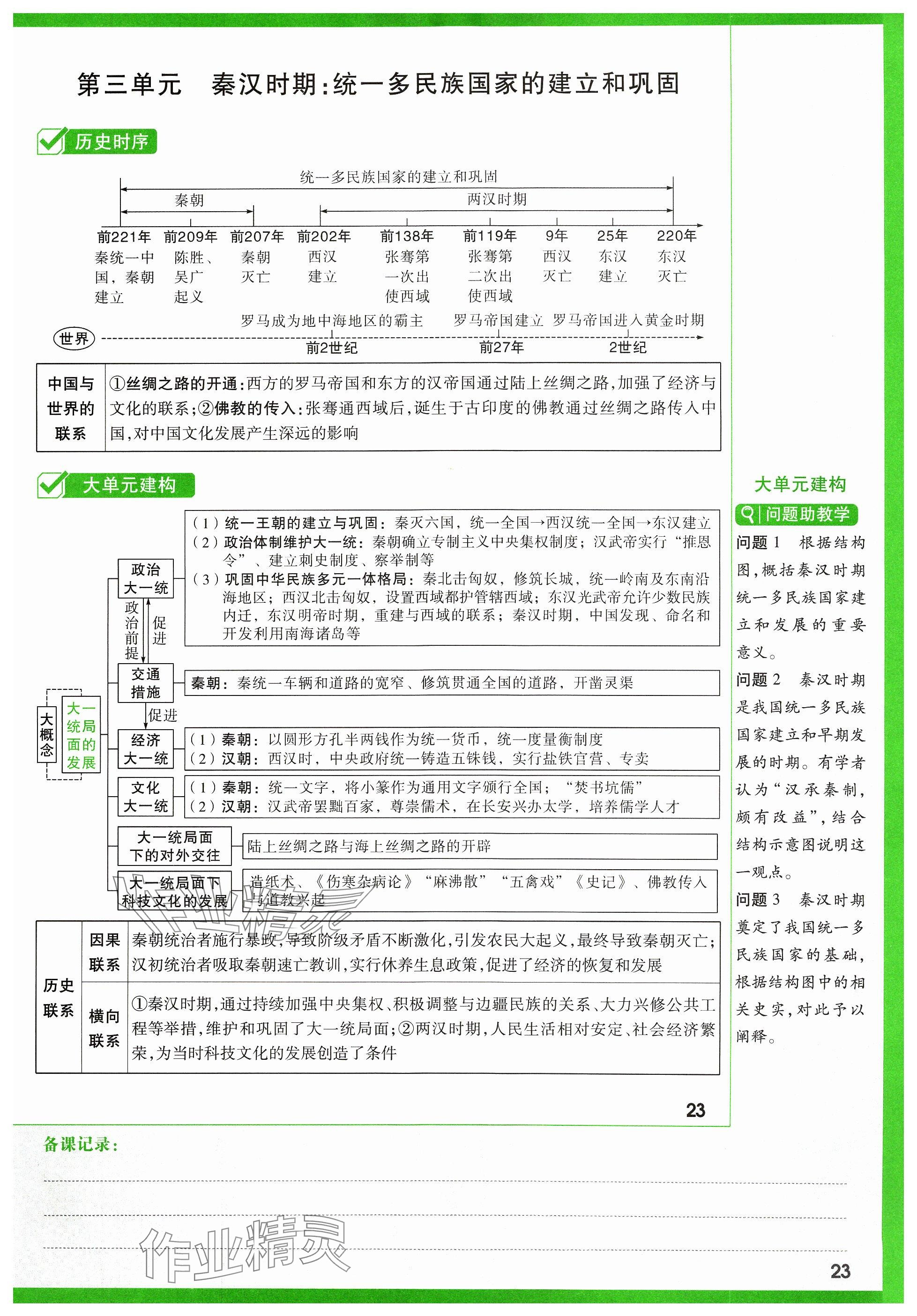 2024年萬唯中考試題研究歷史山西專版 參考答案第33頁