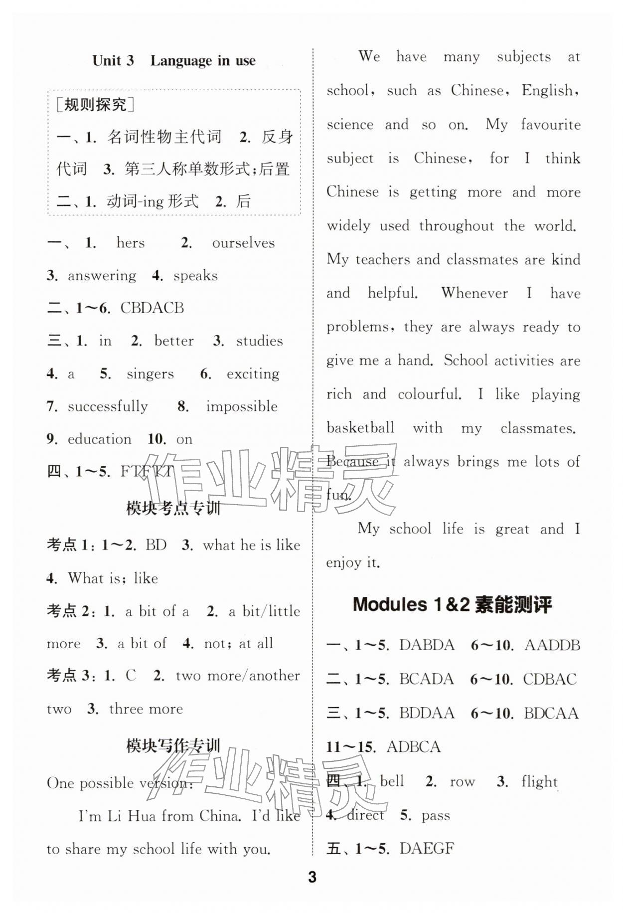 2026年通城学典课时作业本九年级英语下册外研版&nbsp;第3页