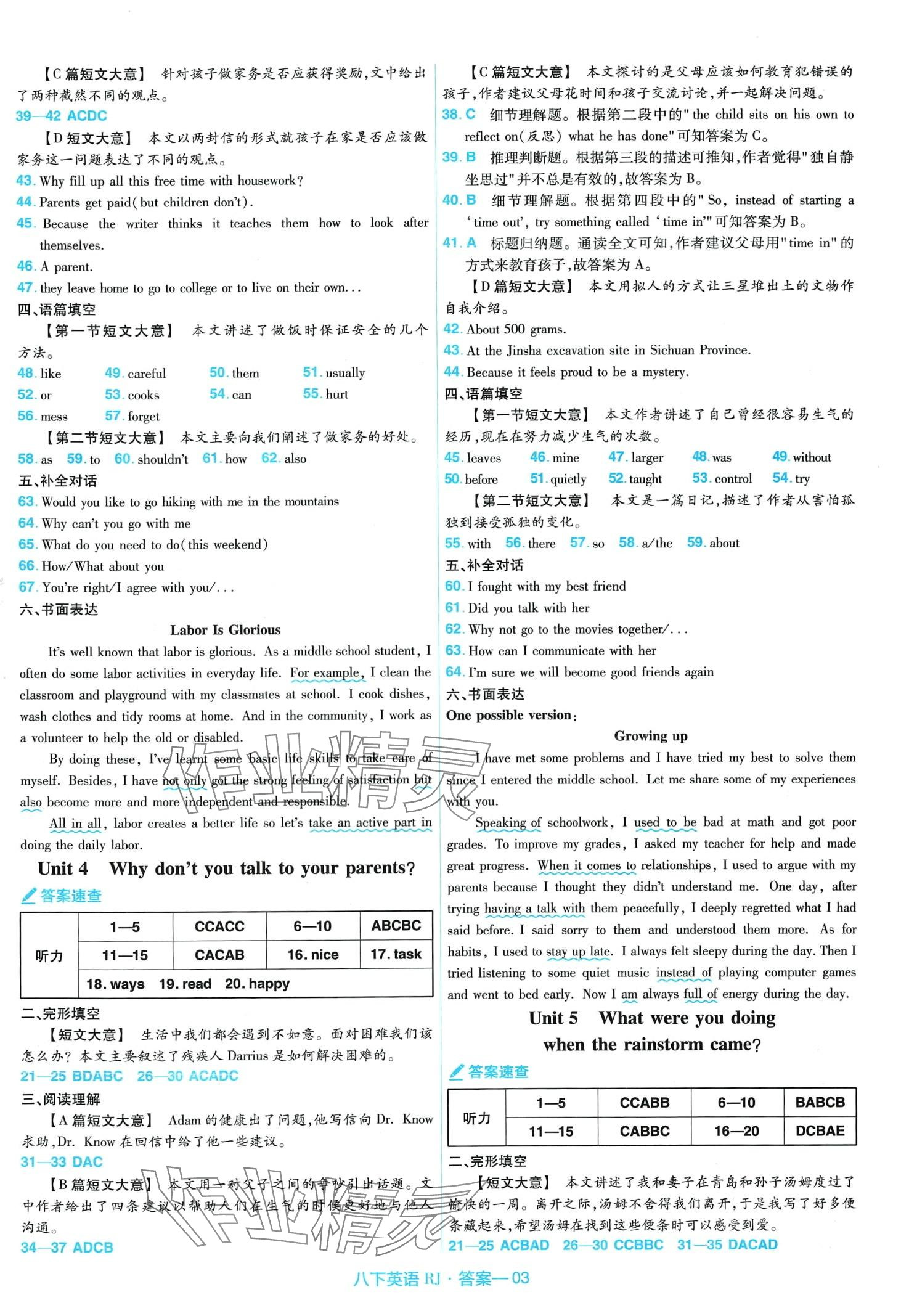 2024年金考卷活頁(yè)題選八年級(jí)英語(yǔ)下冊(cè)人教版 第3頁(yè)