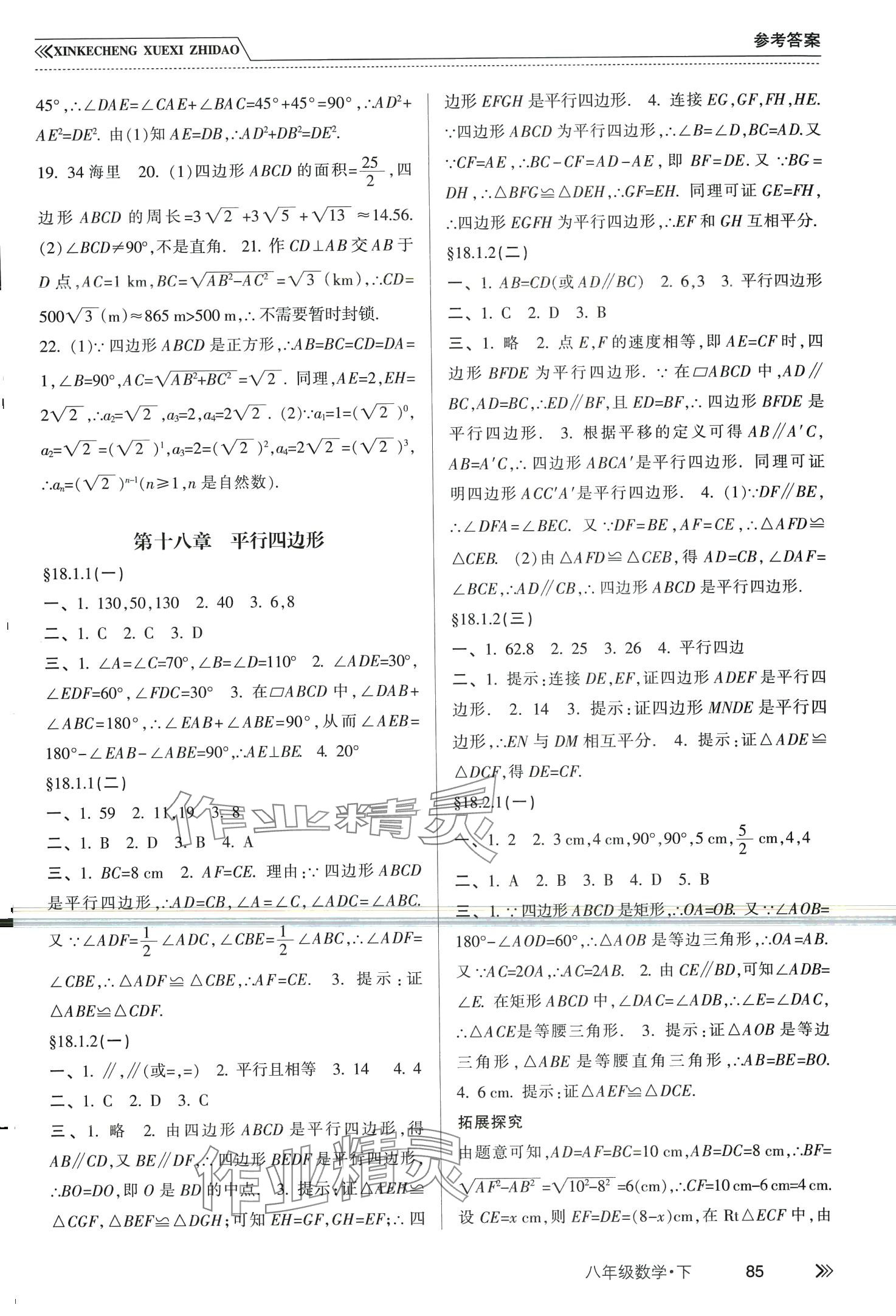 2024年新課程學習指導南方出版社八年級數(shù)學下冊人教版 第3頁