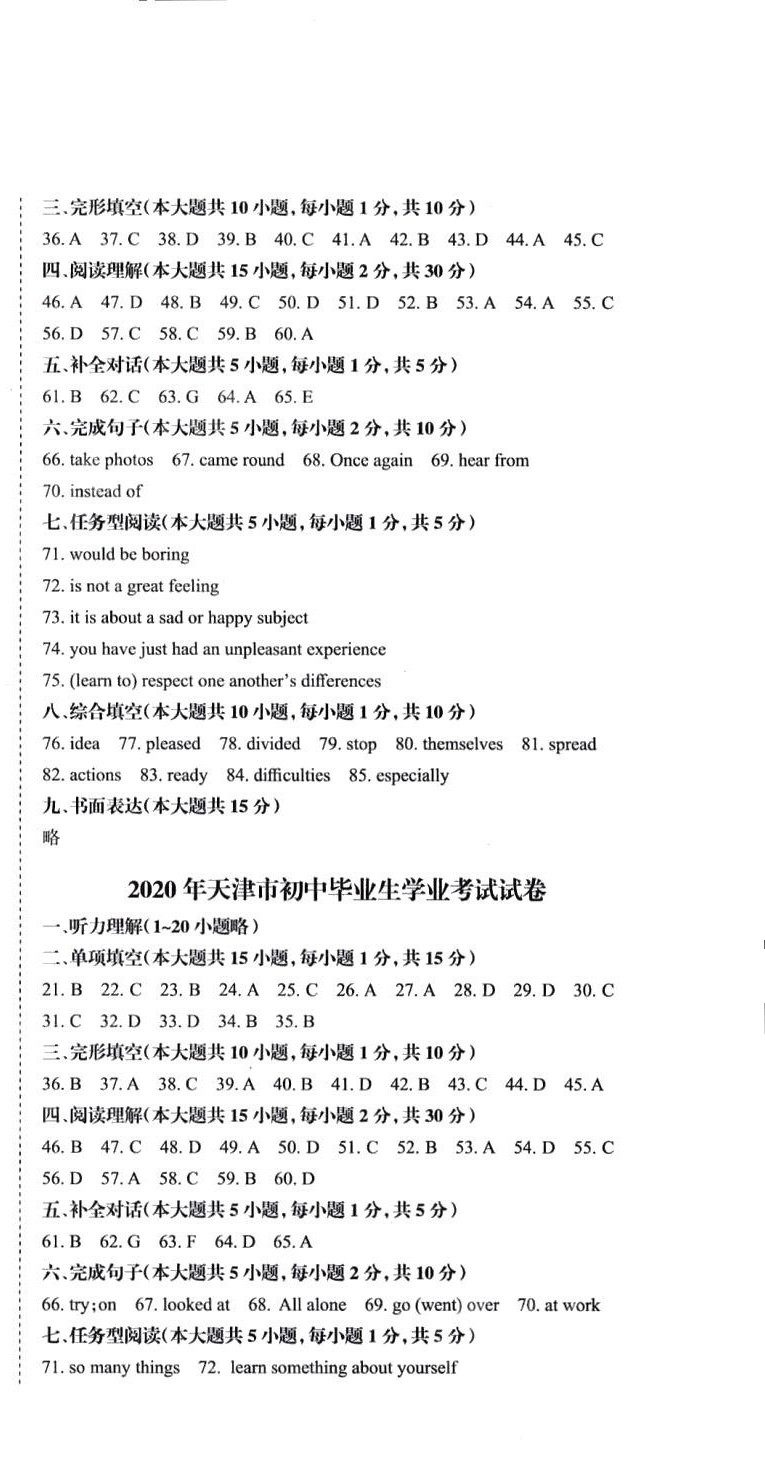 2024年初中總復(fù)習(xí)天津試卷英語 第3頁