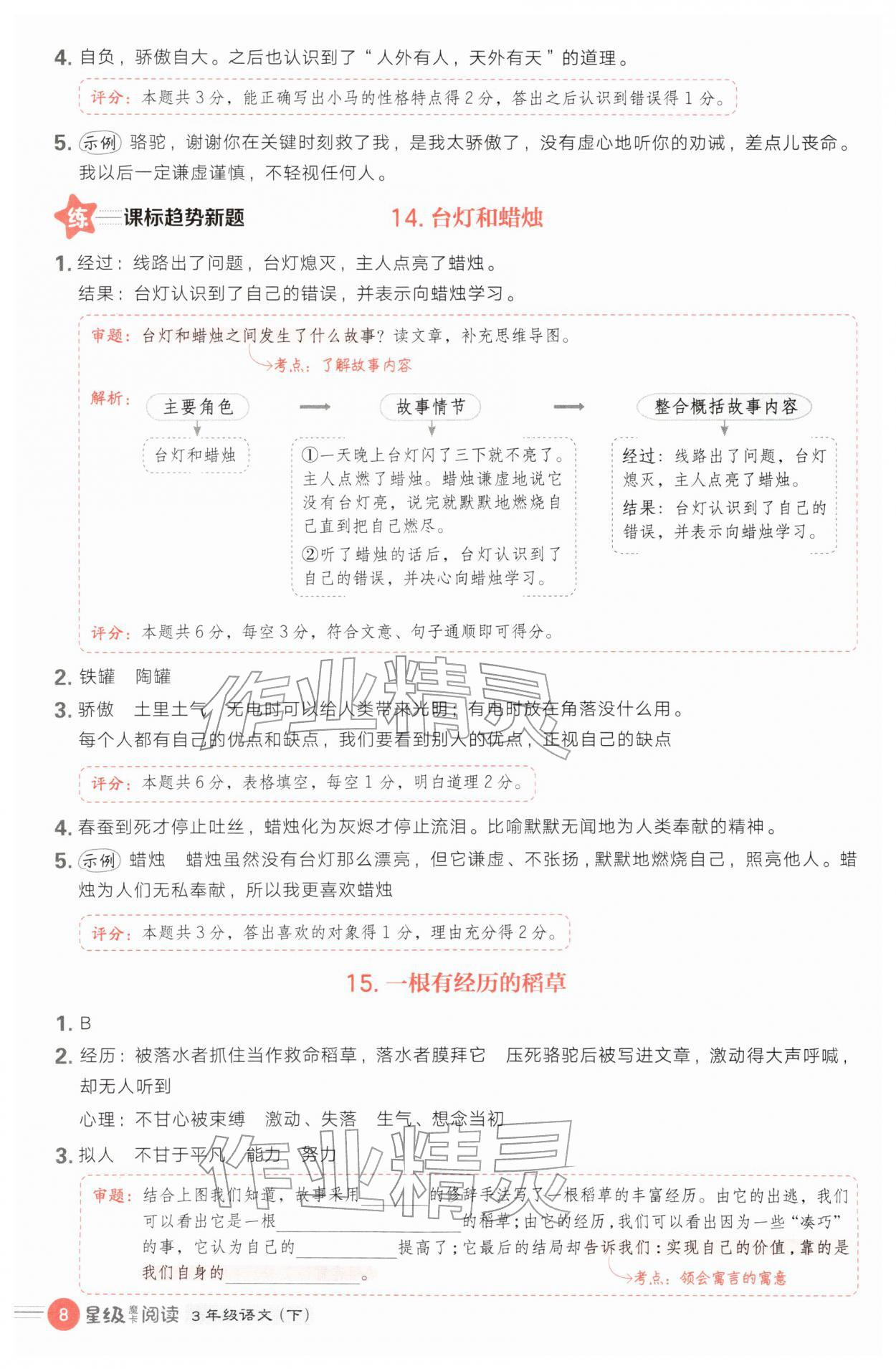 2026年魔卡阅读目标训练法三年级语文下册人教版&nbsp;第8页
