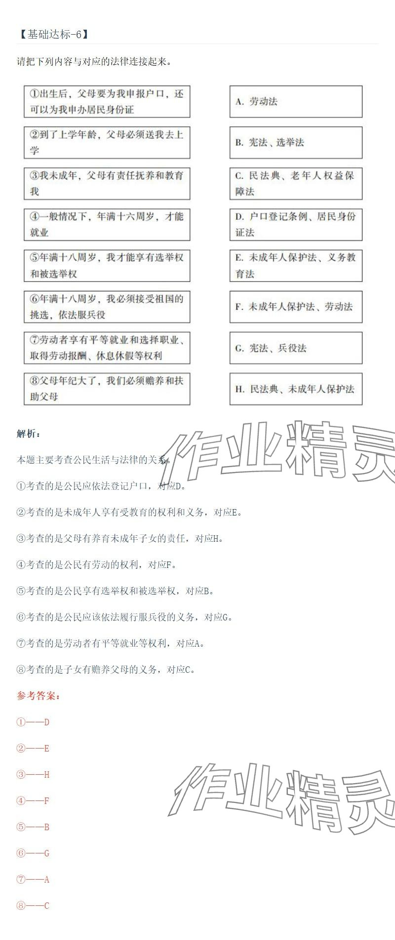 2025年同步实践评价课程基础训练湖南少年儿童出版社六年级道德与法治上册人教版 参考答案第6页