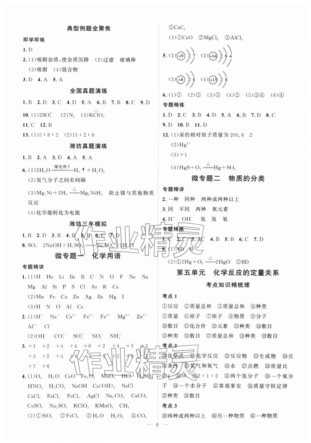 2025年優(yōu)加學(xué)案贏在中考化學(xué)濰坊專版 第6頁