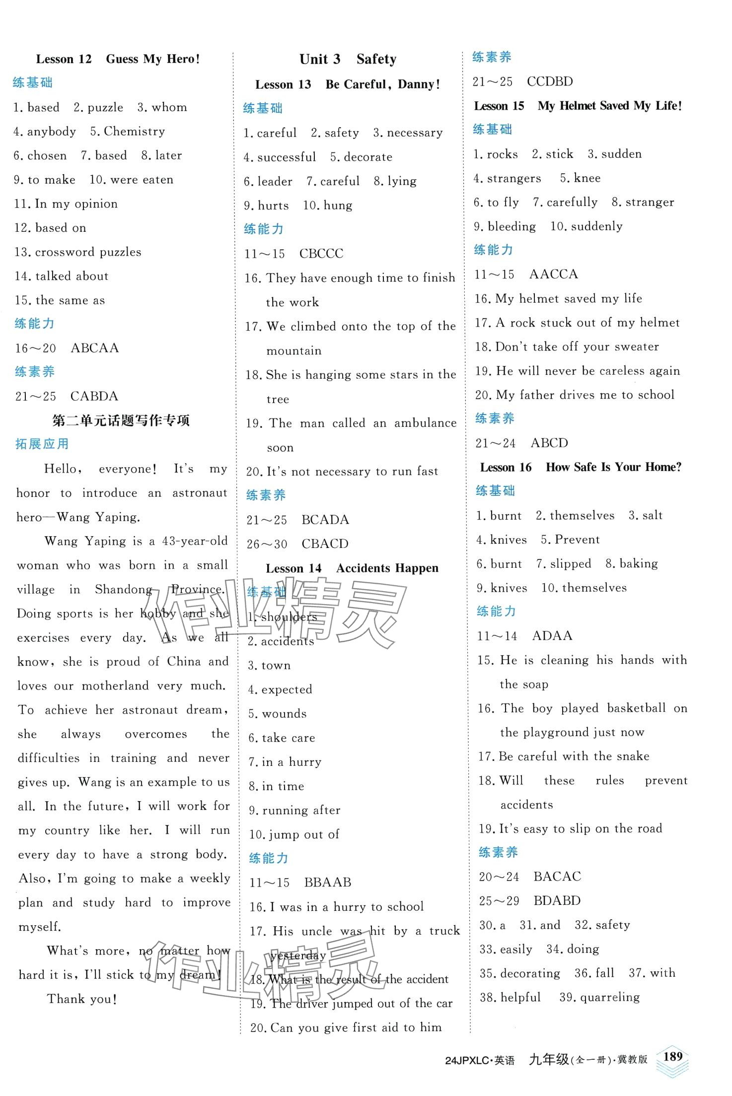 2024年金牌學練測九年級英語全一冊冀教版 第3頁