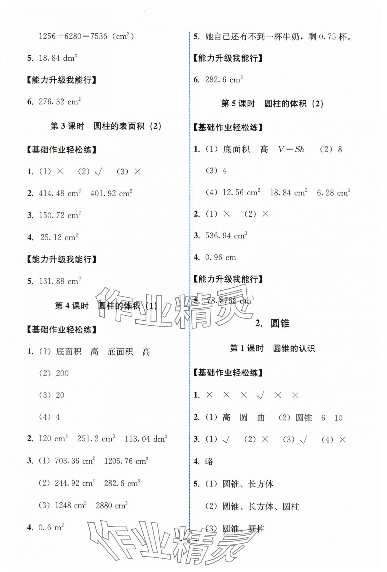 2024年能力培养与测试六年级数学下册人教版 第5页