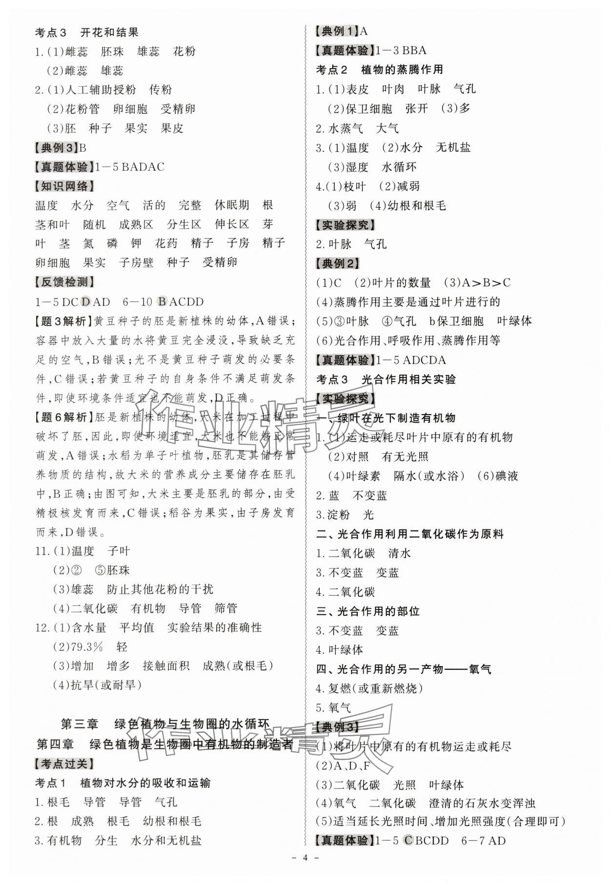 2024年名师中考生物广东专用&nbsp;第4页